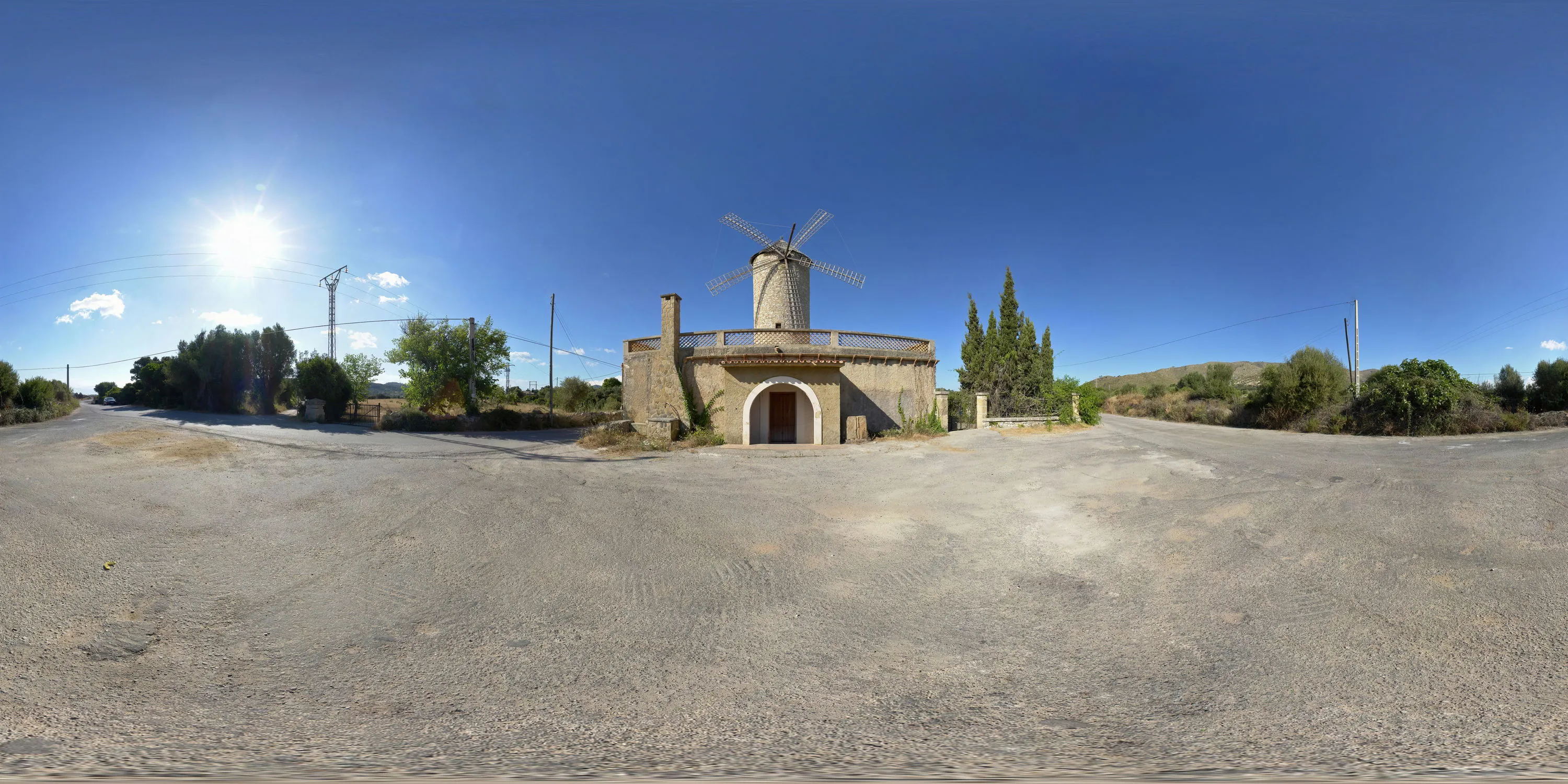 360 Grad Panorama Ansicht: Artha - Windmühle in Mallorca