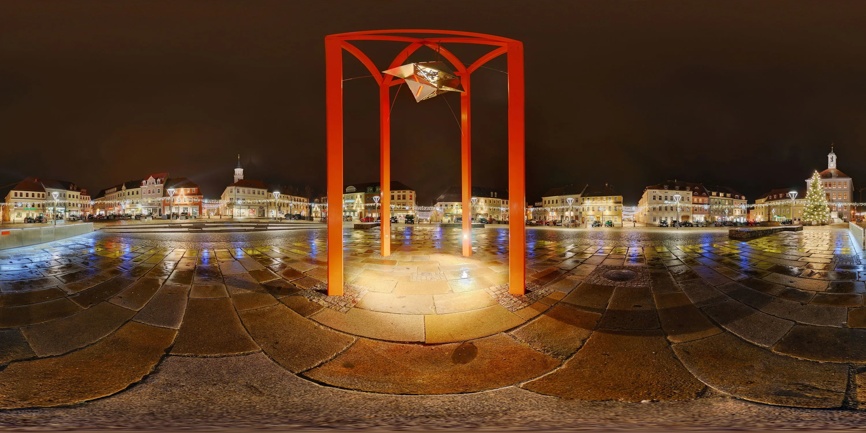 360 Grad Panorama Ansicht: Marktplatz in Bischofswerda