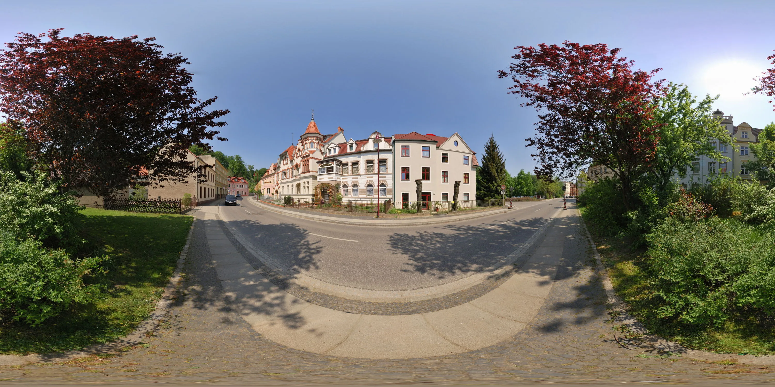 360 Grad Panorama Ansicht: Kirchstraße in Bad Muskau