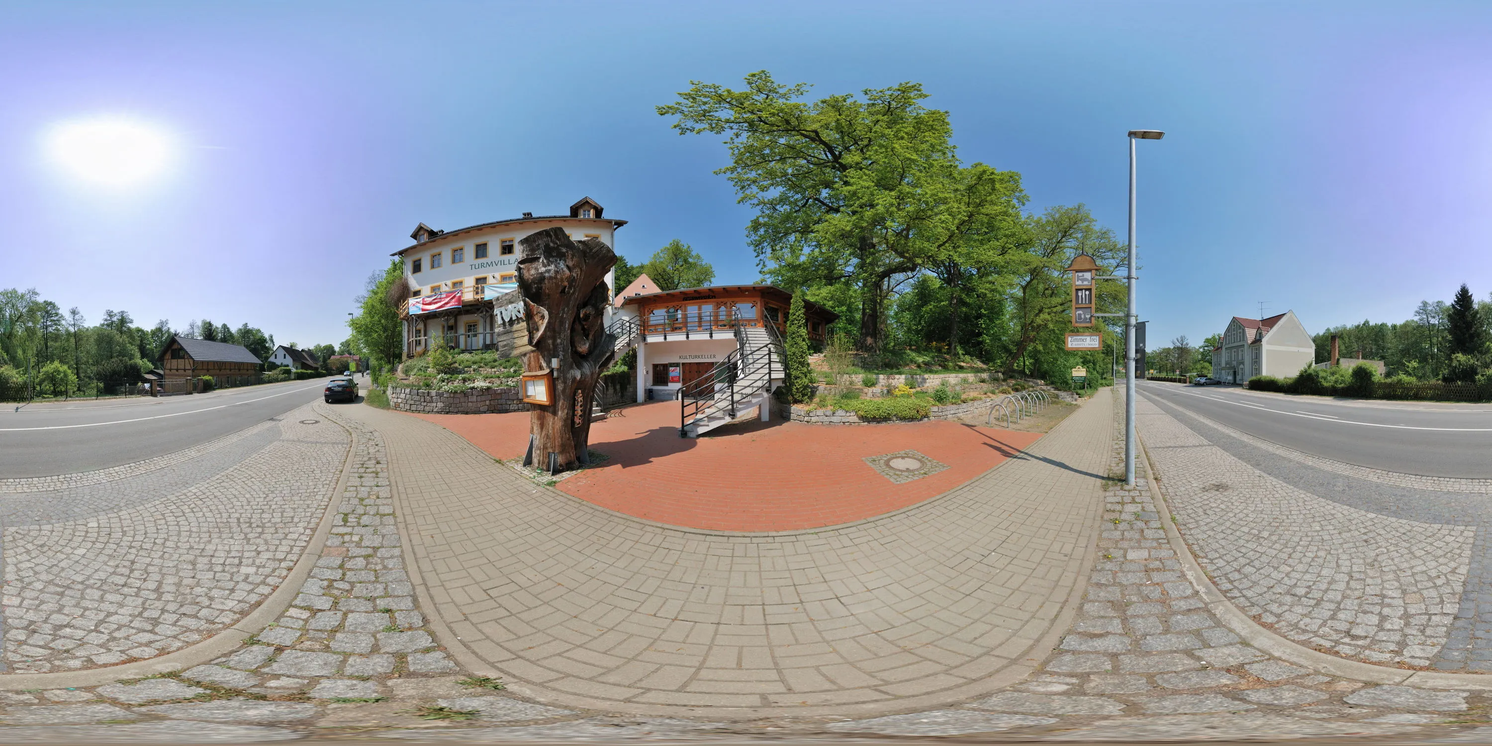 360 Grad Panorama Ansicht: Turm Villa in Bad Muskau