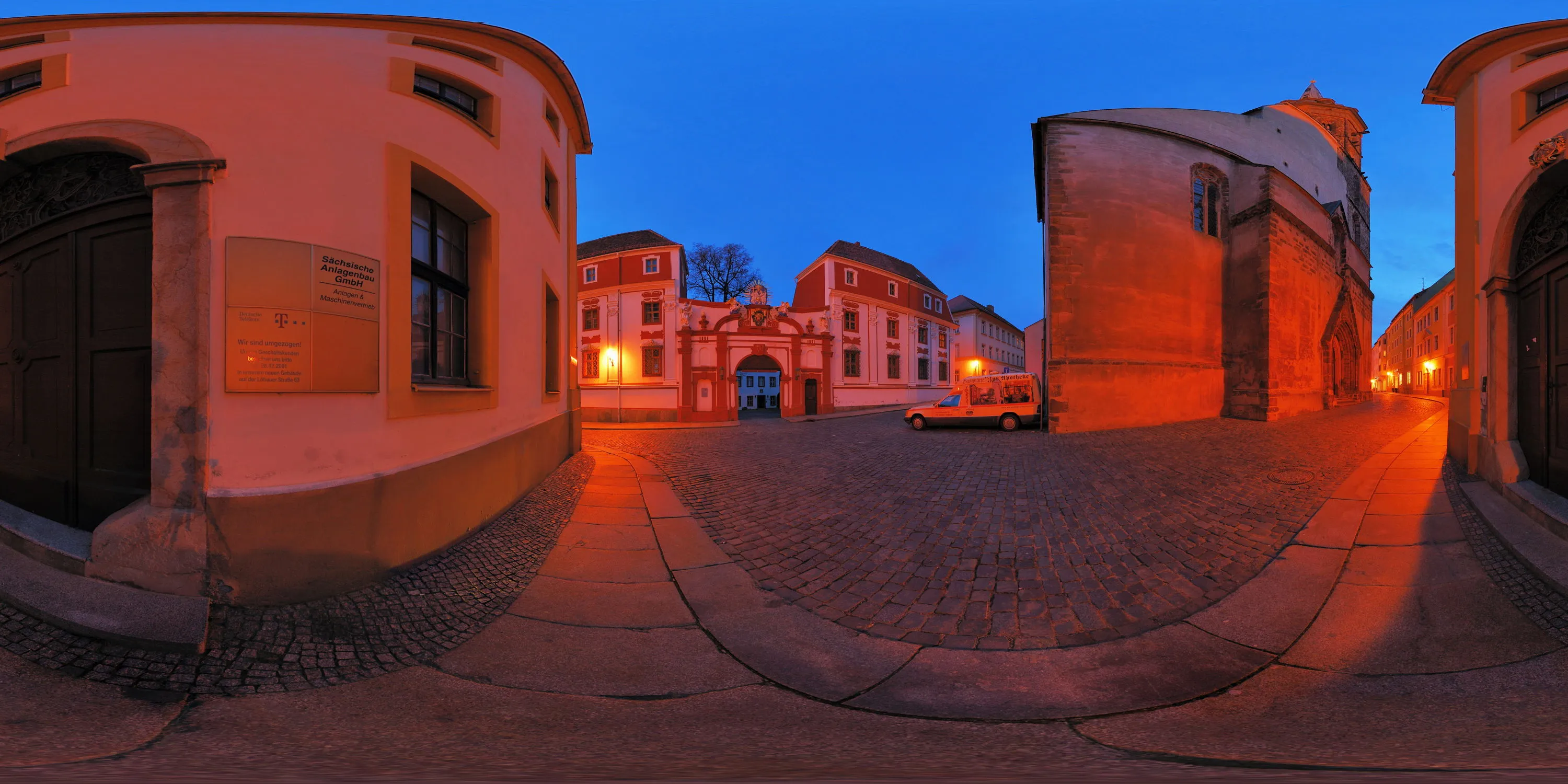 360 Grad Panorama Ansicht: Portal Domstift in bei Nacht