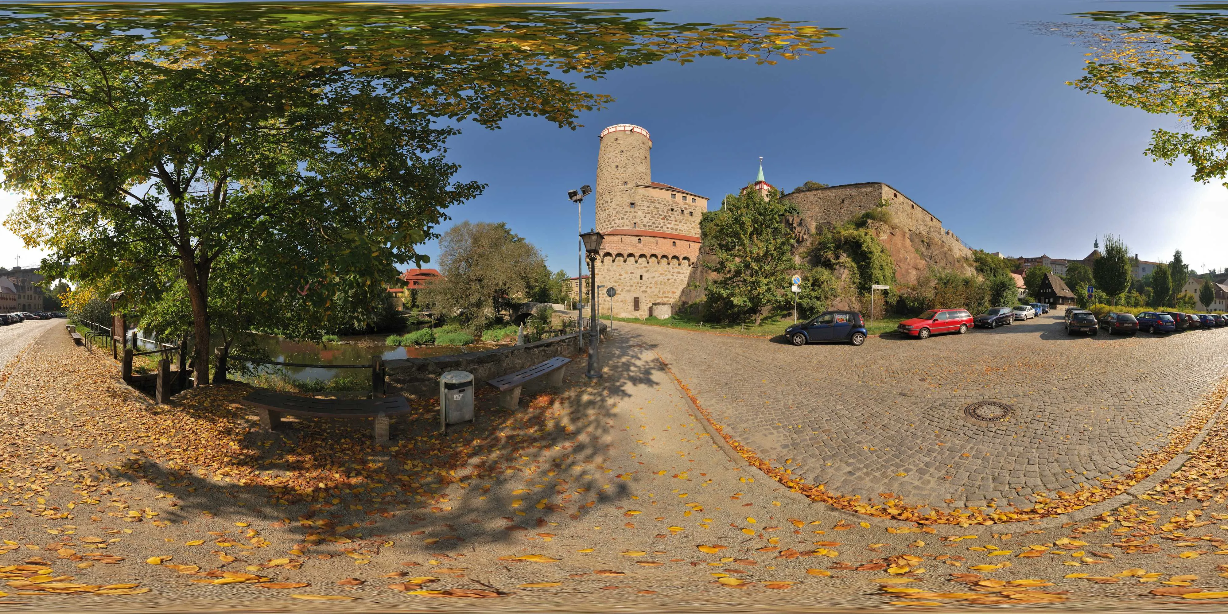 360 Grad Panorama Ansicht: Fischergasse in Herbst 09