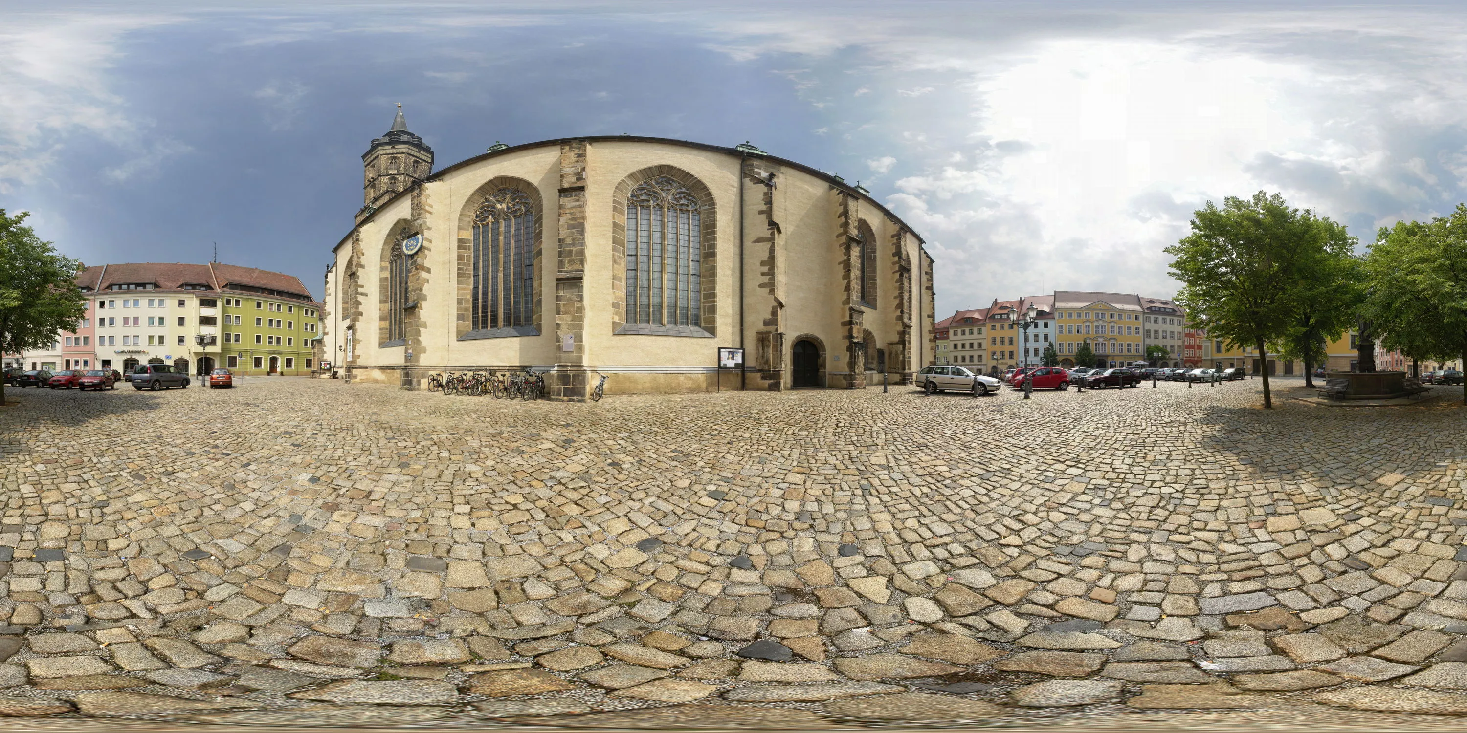 360 Grad Panorama Ansicht: Fleischmarkt in Frühling 08