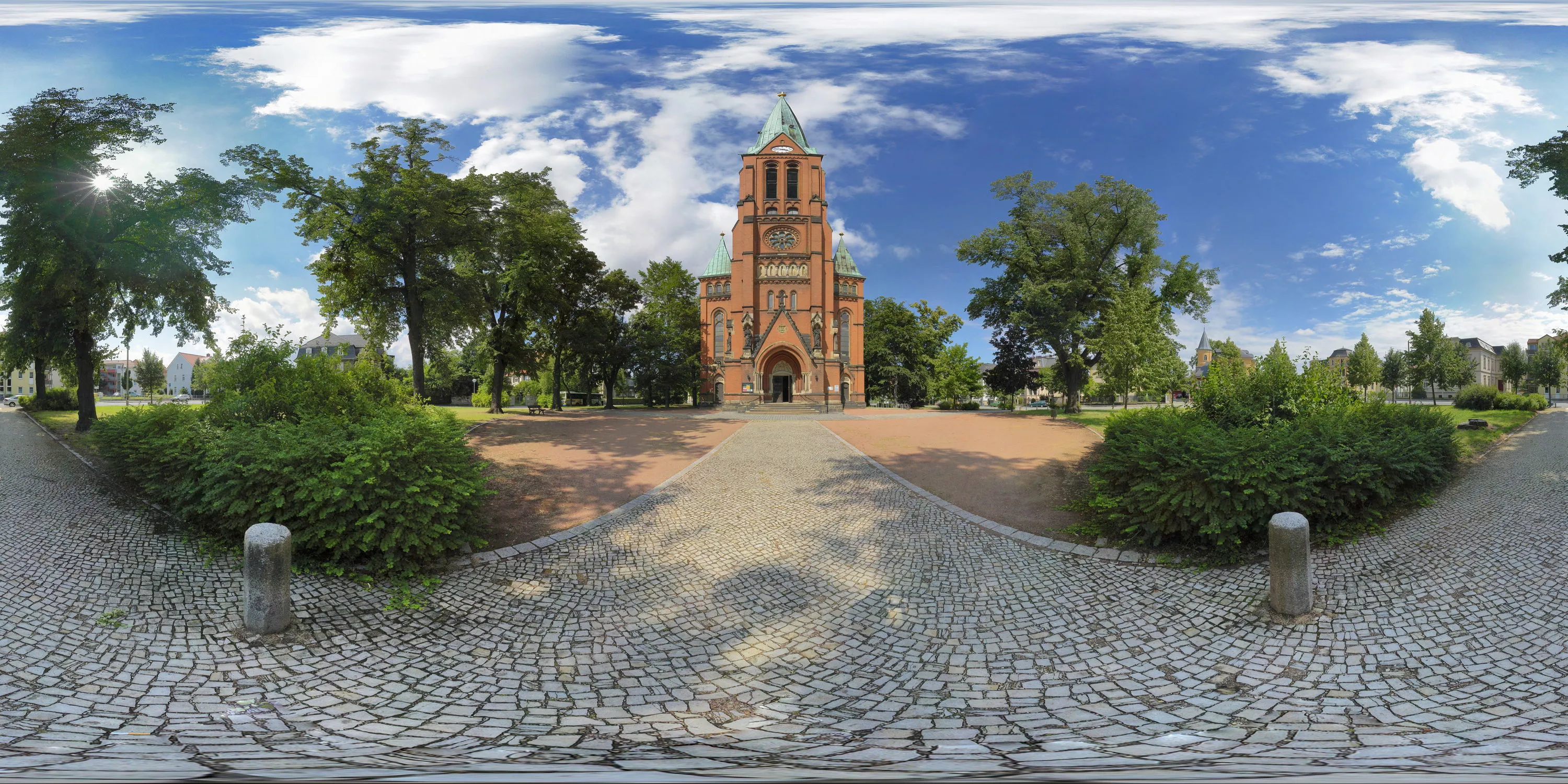 360 Grad Panorama Ansicht: Maria Martha Kirche in Sommer 08