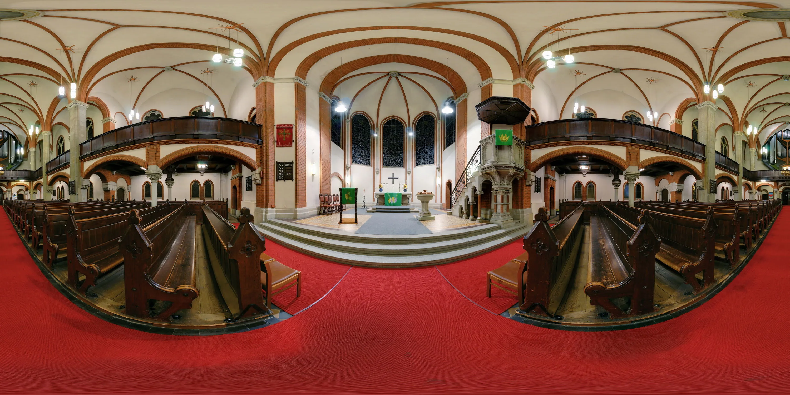 360 Grad Panorama Ansicht: Maria-Martha-Kirche in Herbst 08