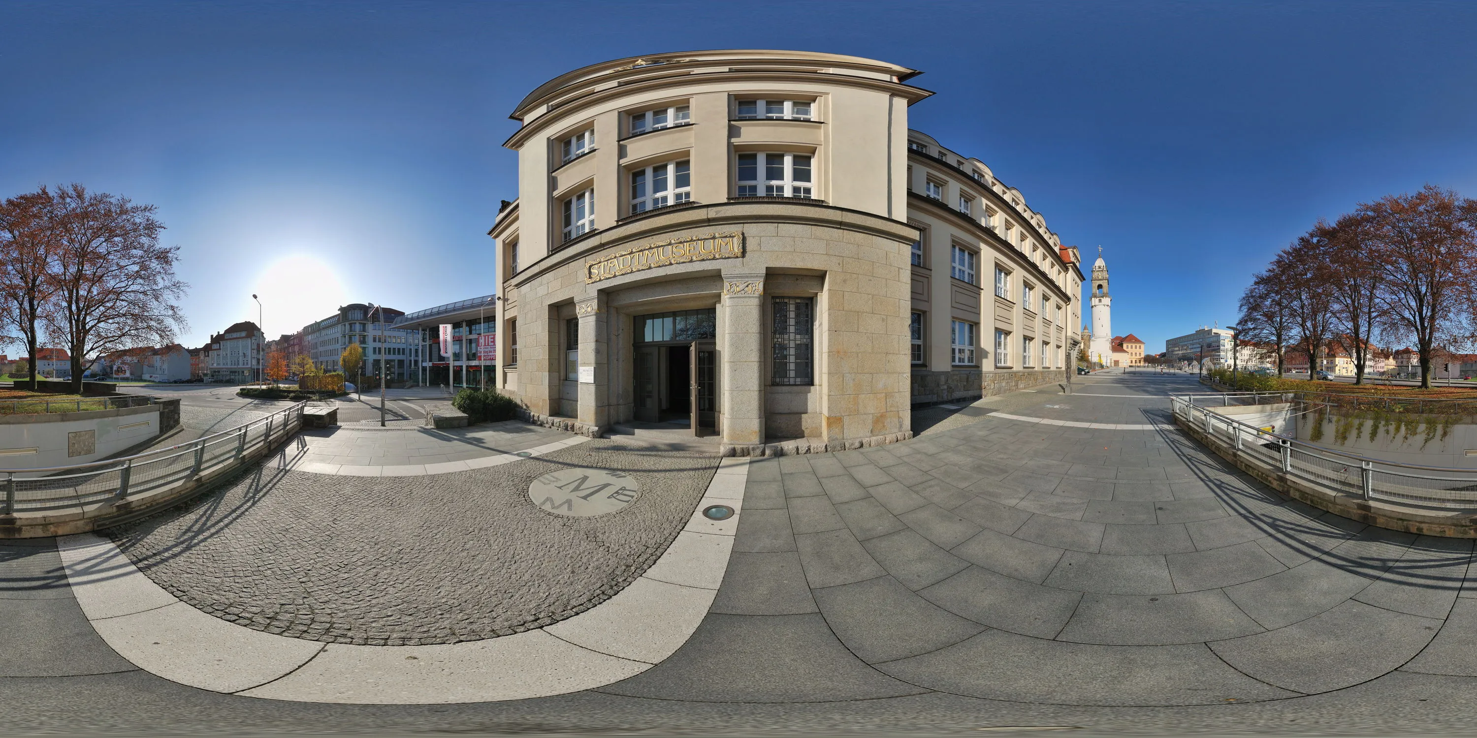 360 Grad Panorama Ansicht: Kornmarkt - Museum Bautzen in Herbst 09