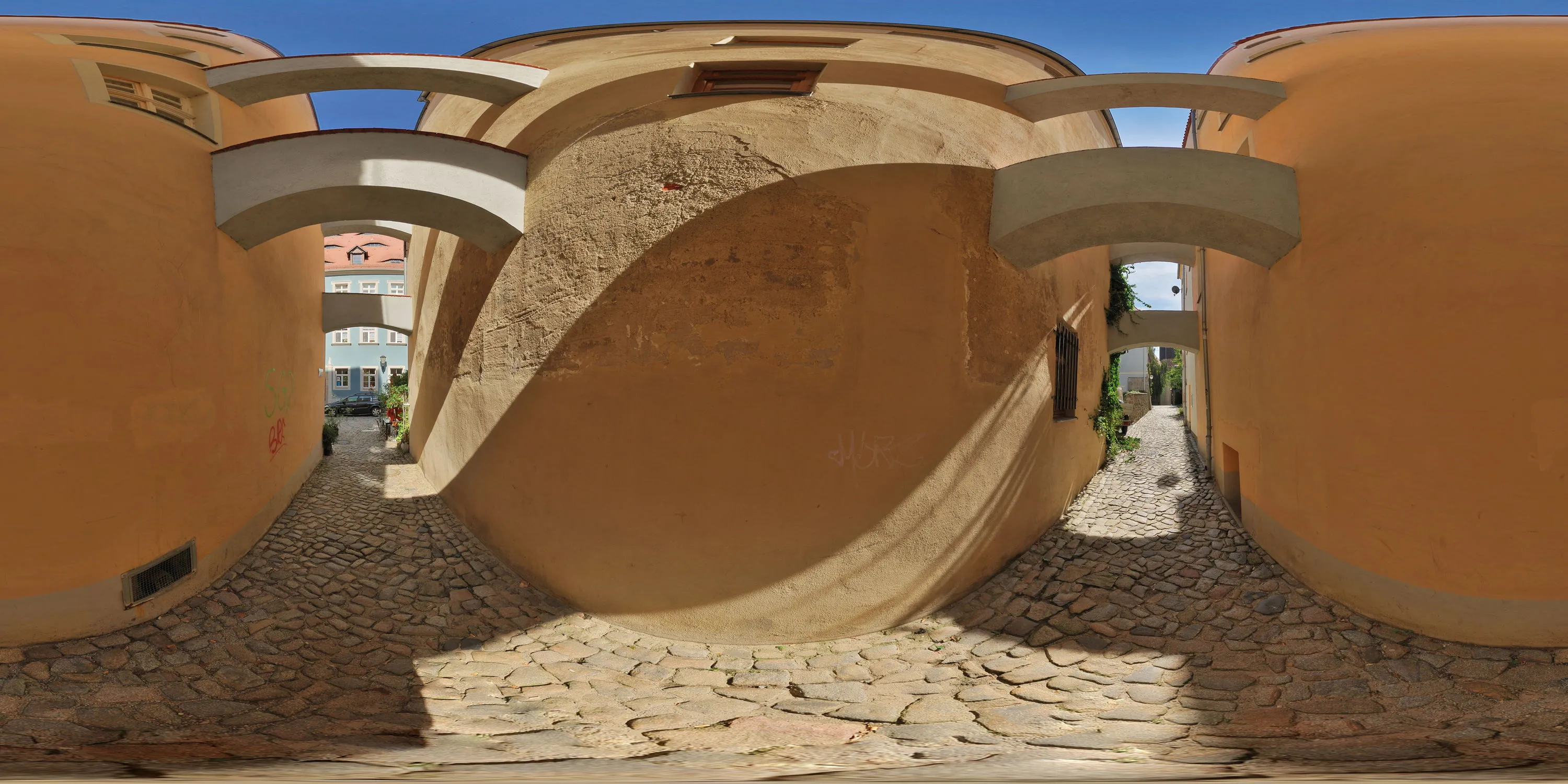 360 Grad Panorama Ansicht: Predigergasse in Sommer 09