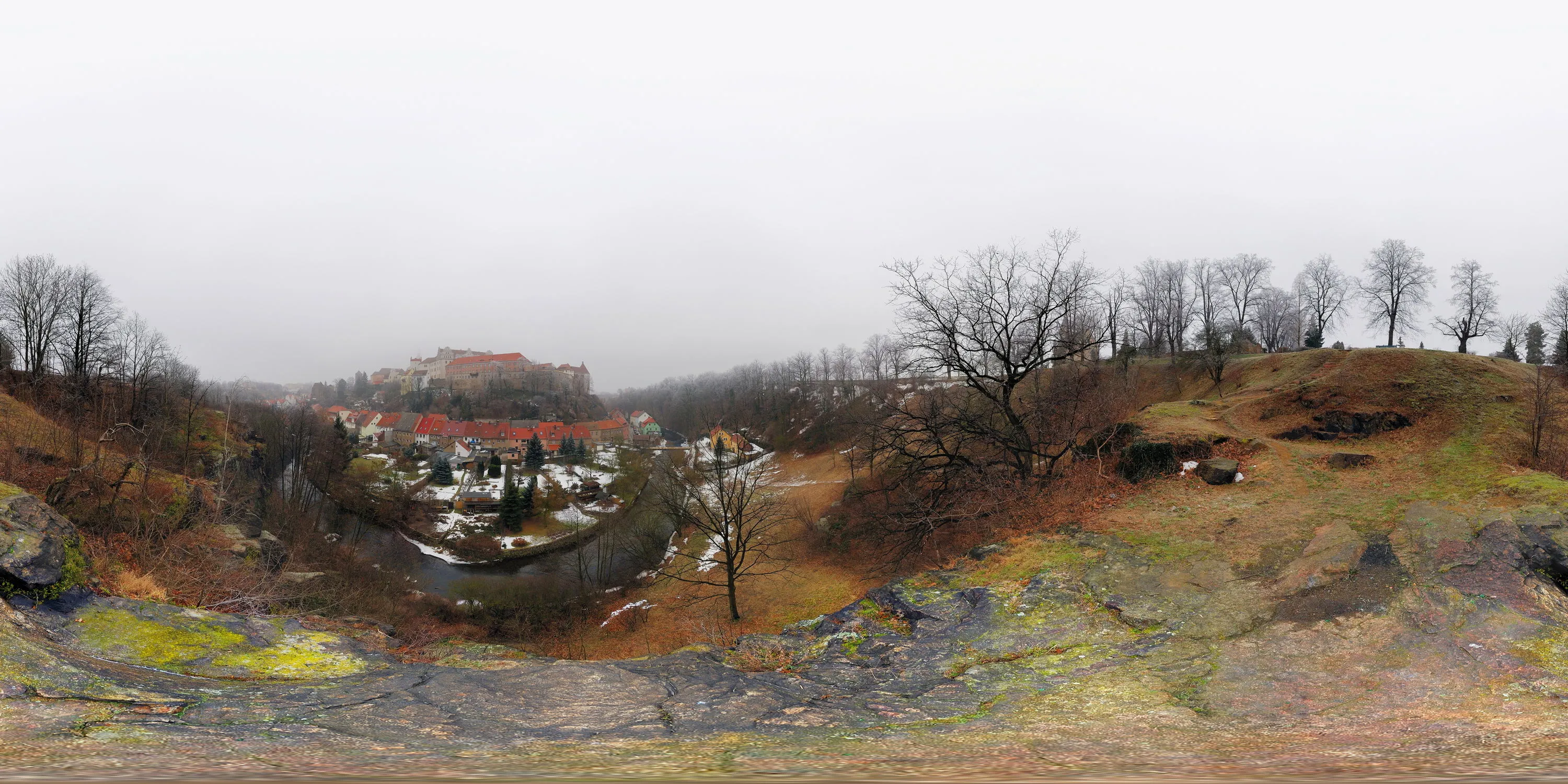 360 Grad Panorama Ansicht: Protschenberg in Winter 08/09