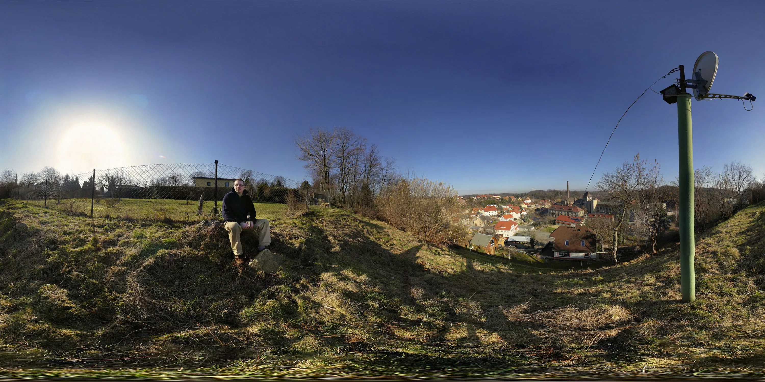 360 Grad Panorama Ansicht: Bautzen - Seidau in Winter 07
