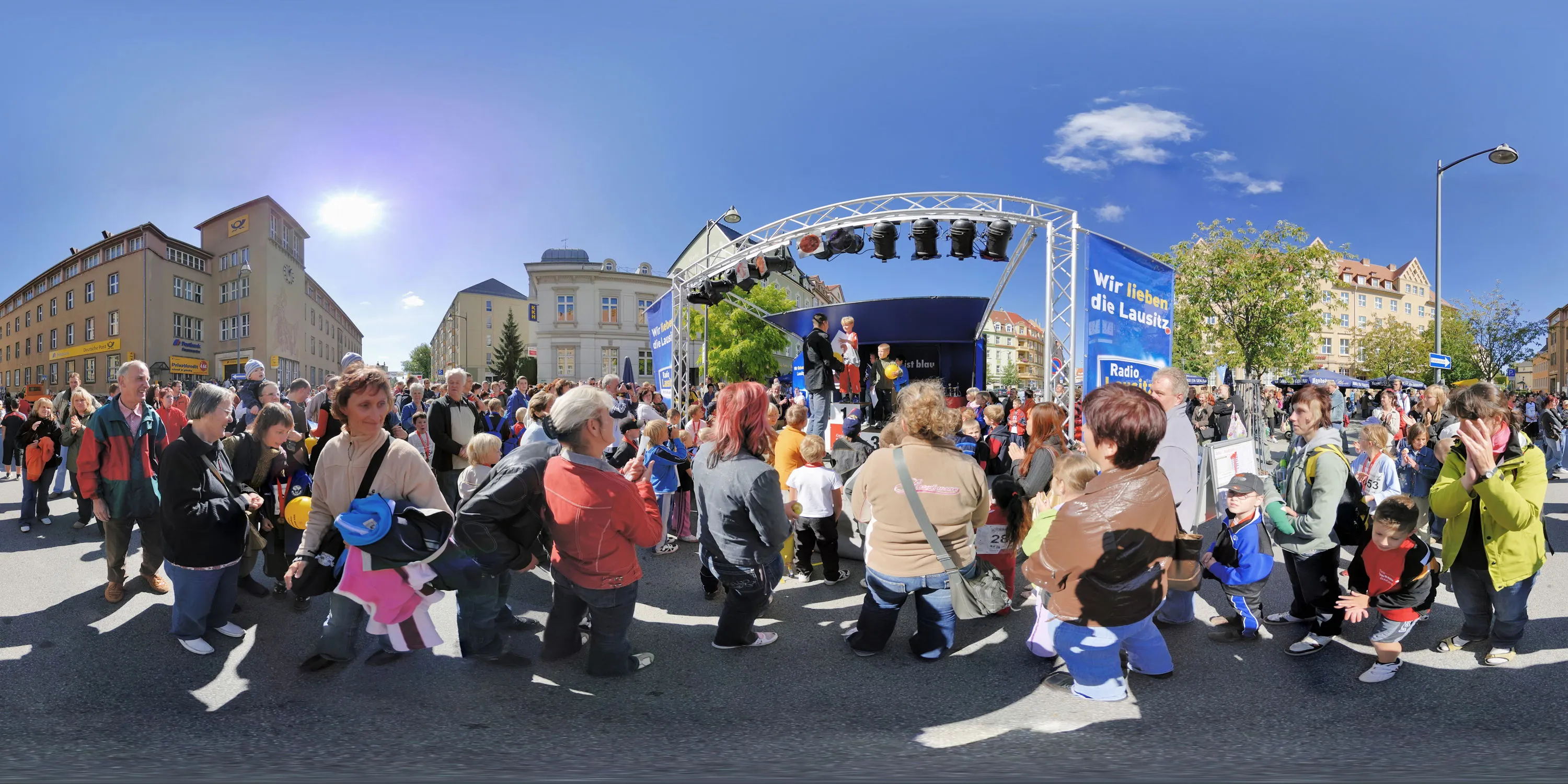 360 Grad Panorama Ansicht: Siegerehrung in Bautzener Stadtlauf 2008
