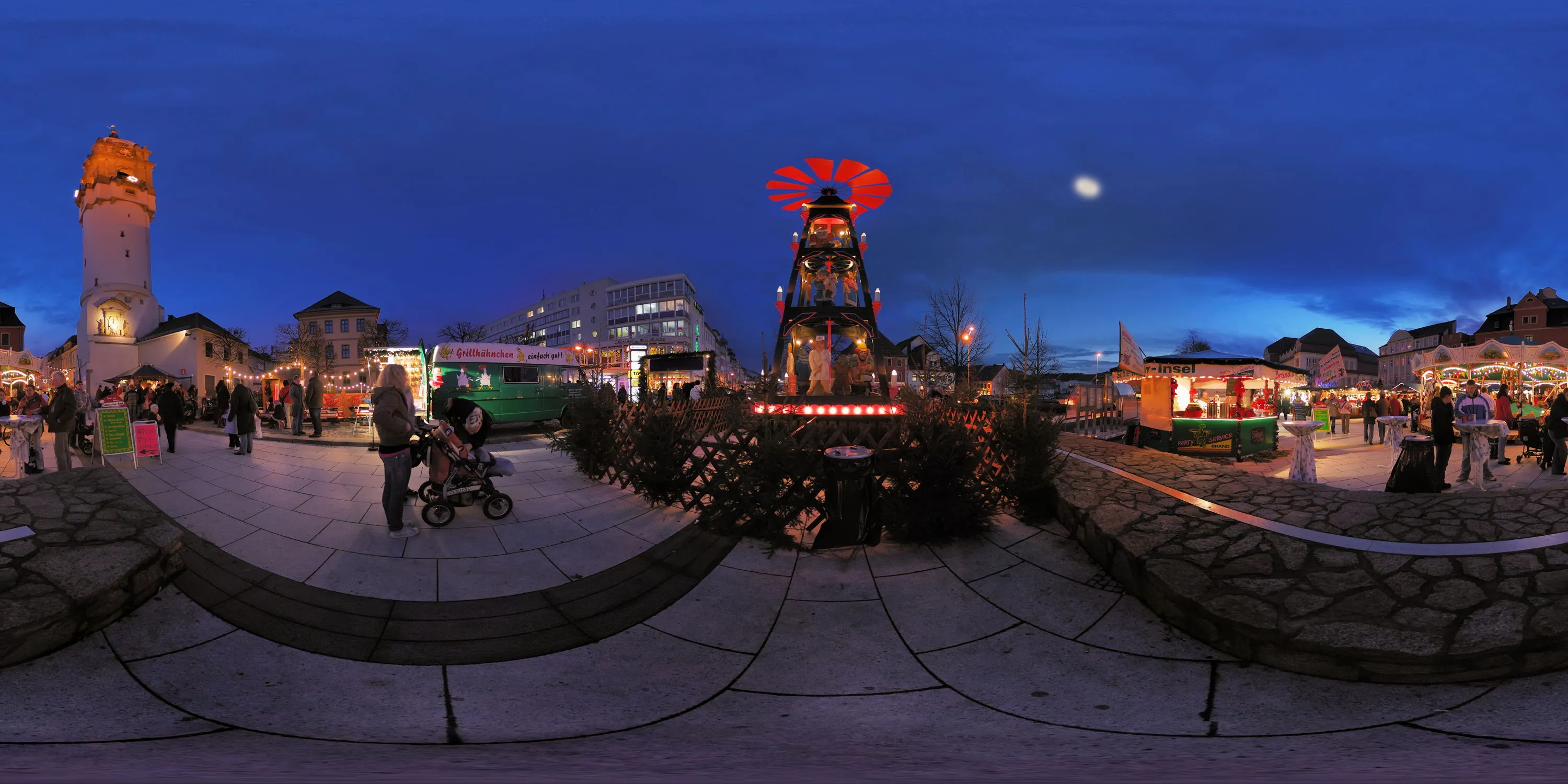 360 Grad Panorama Ansicht: 624. Bautzener Weihnachtsmarkt in Veranstaltungen