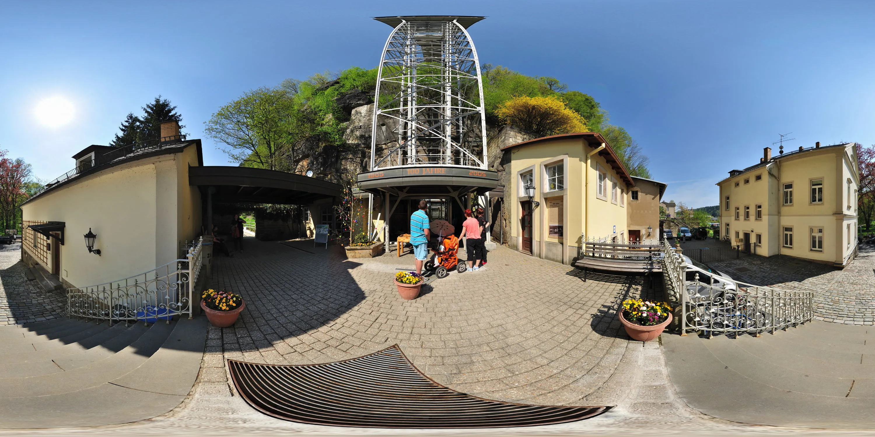 360 Grad Panorama Ansicht: Personenaufzug Bad Schandau 3 in Bad Schandau
