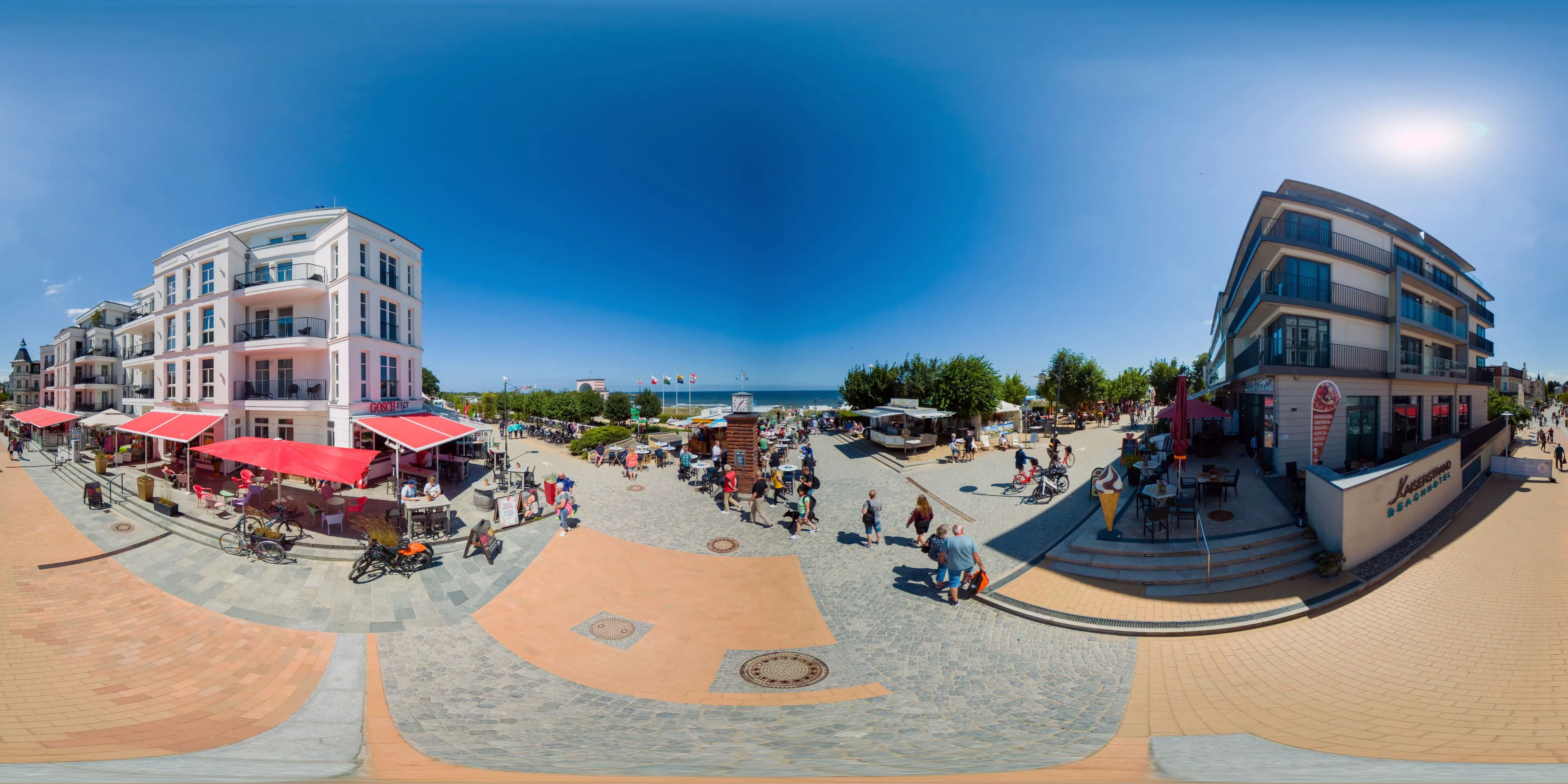 360° Panorama Ansicht: Kaiserbad Bansin - Seestraße