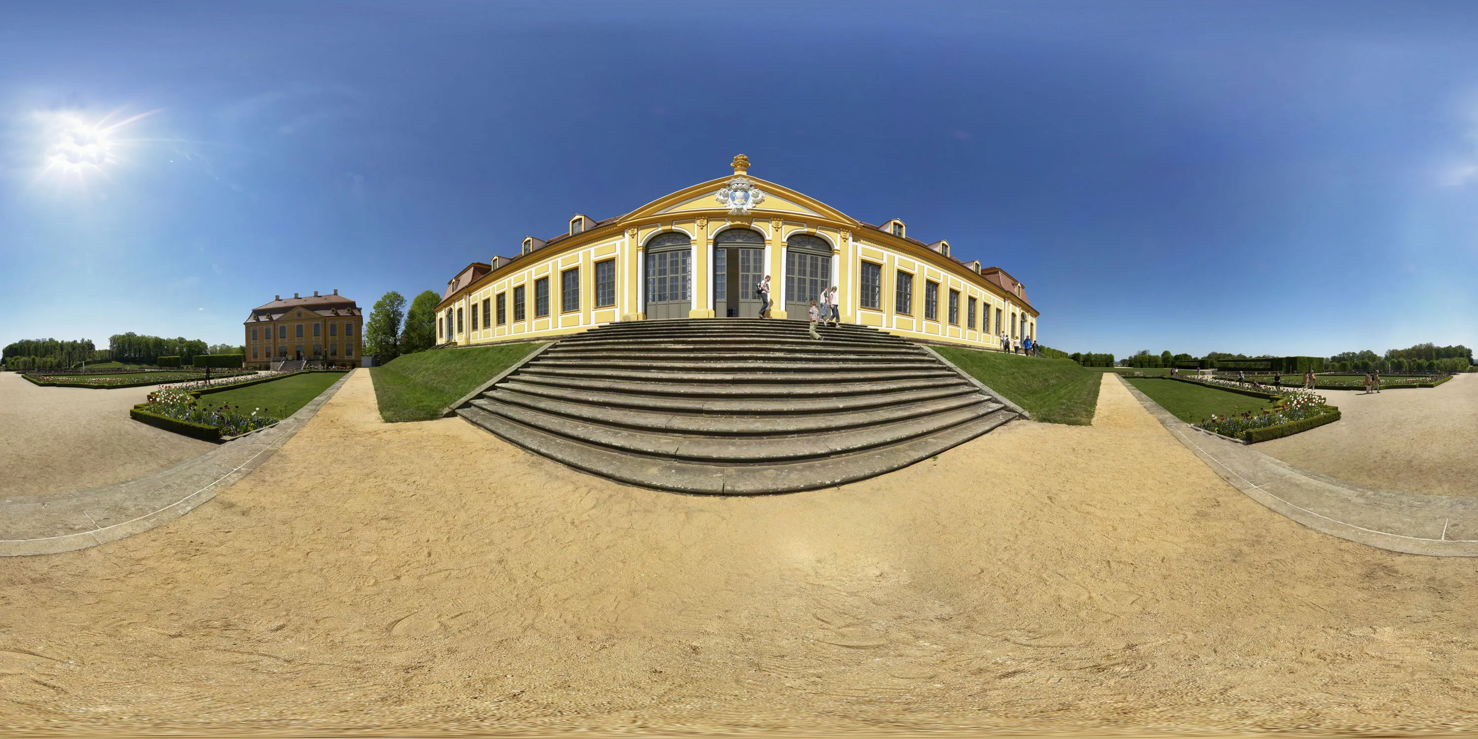 360 Grad Panorama Ansicht: Barockgarten Großsedlitz in Sachsen
