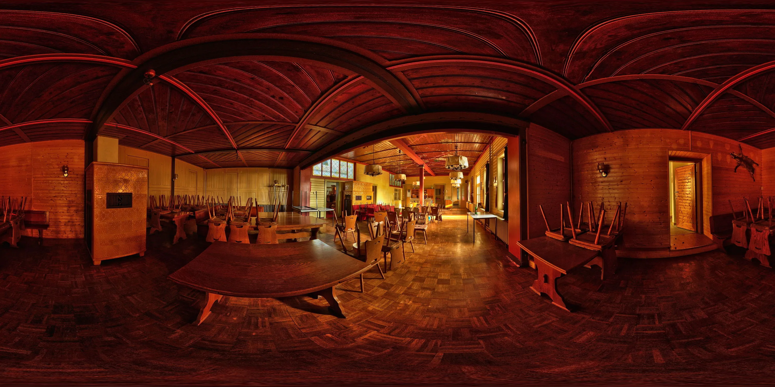 360 Grad Panorama Ansicht: Bergbaude Kottmar - Gaststube 1 in Oberlausitz