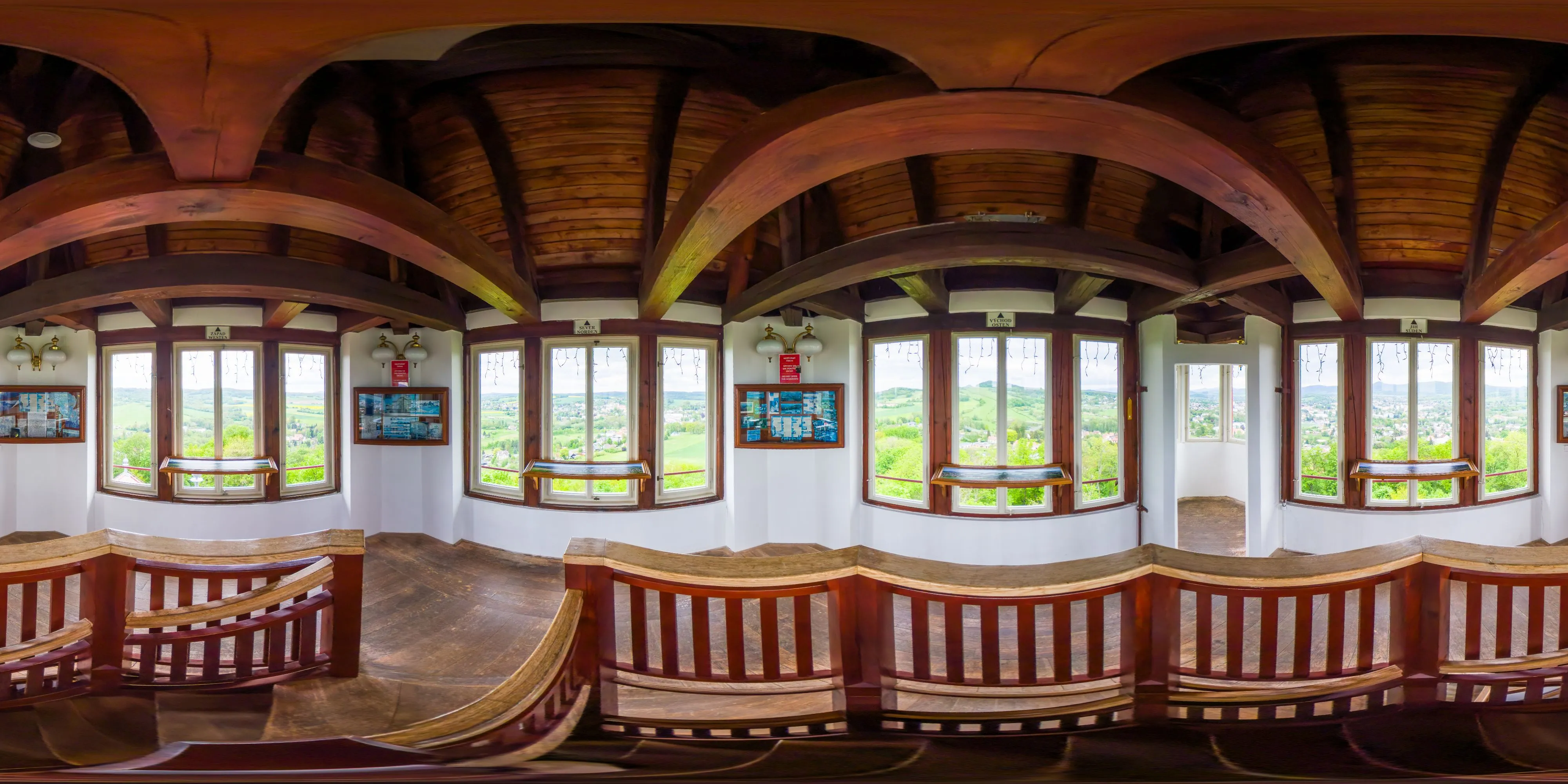 360 Grad Panorama Ansicht: Burgsberg - Aussichtsturm in Varnsdorf