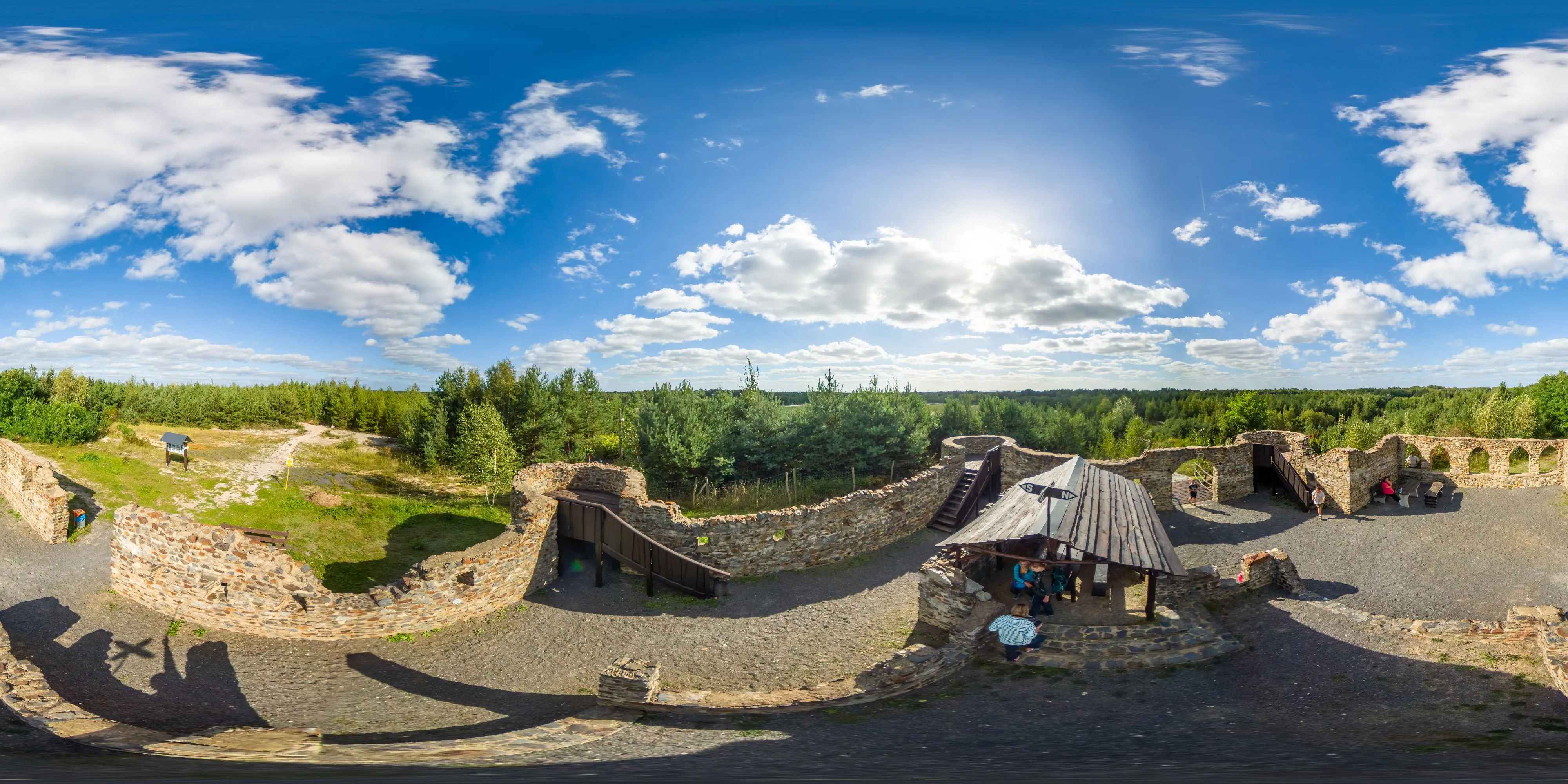 360° Panorama Ansicht: Caminau - Burgruine