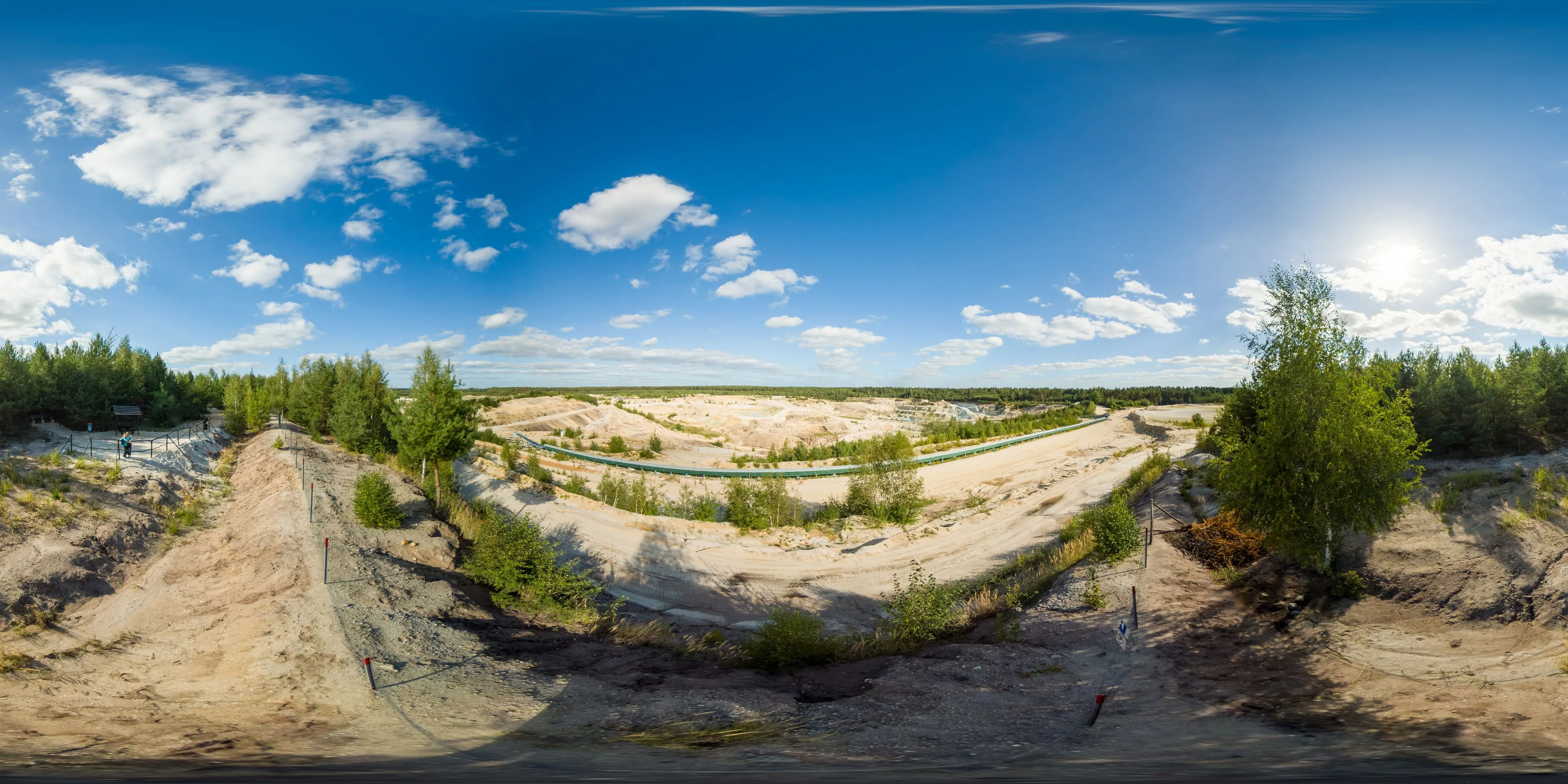 360° Panorama Ansicht: Caminau - Aussichtspunkt Kaolintagebau