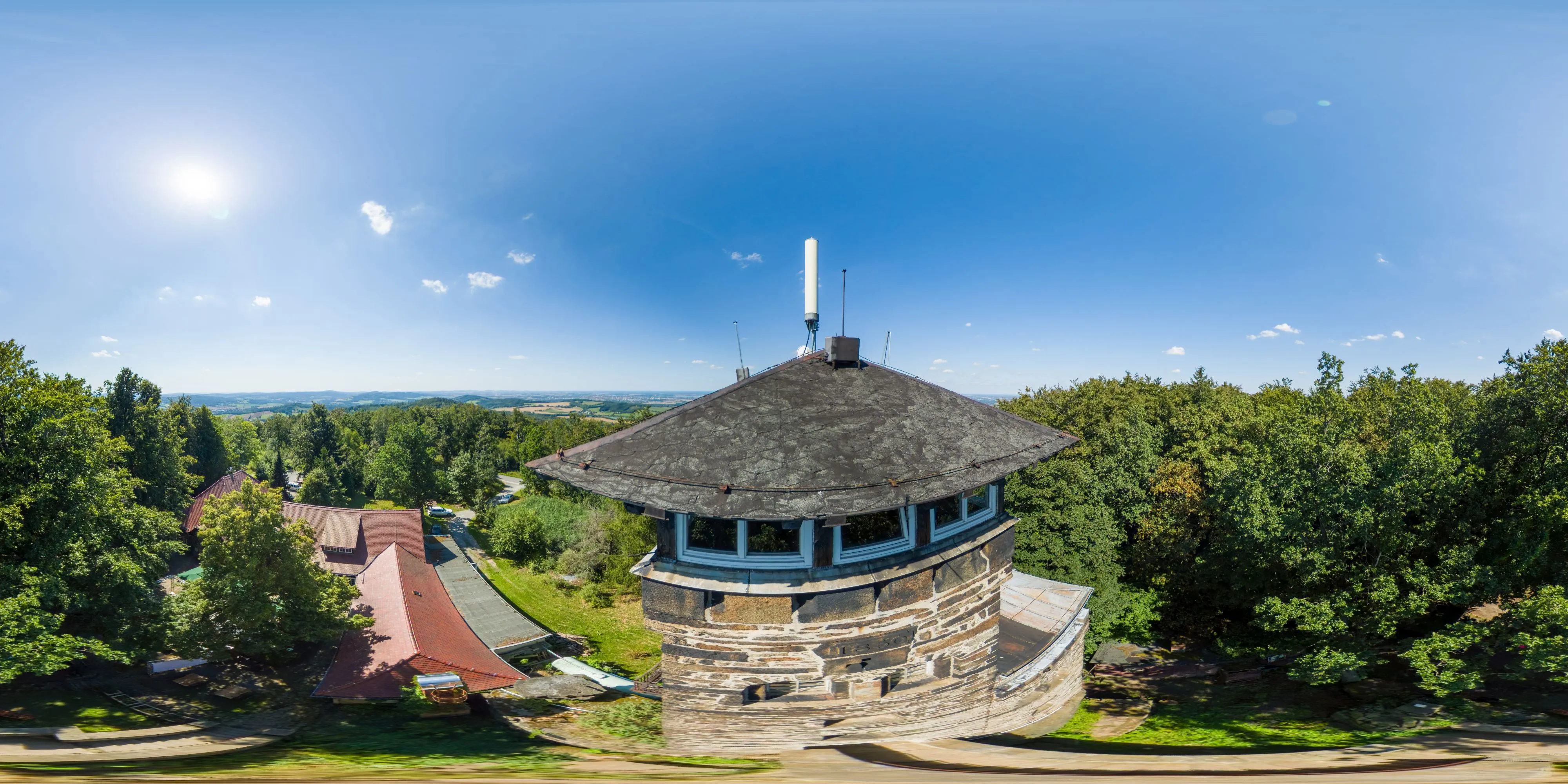 360° Panorama Ansicht: Czorneboh - Turmbaude