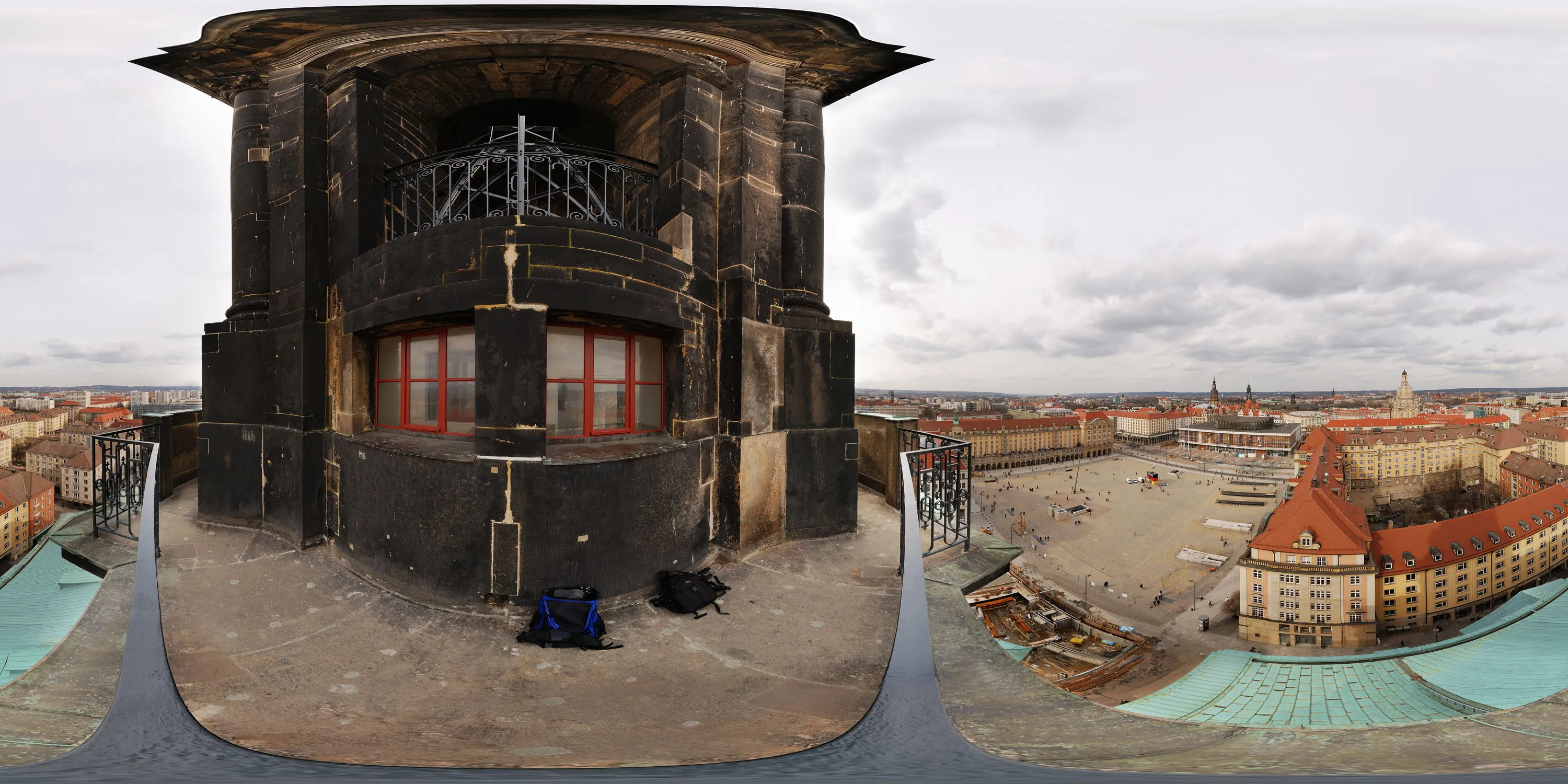 360 Grad Panorama Ansicht: Kreuzkirche in Winter 2008/2009