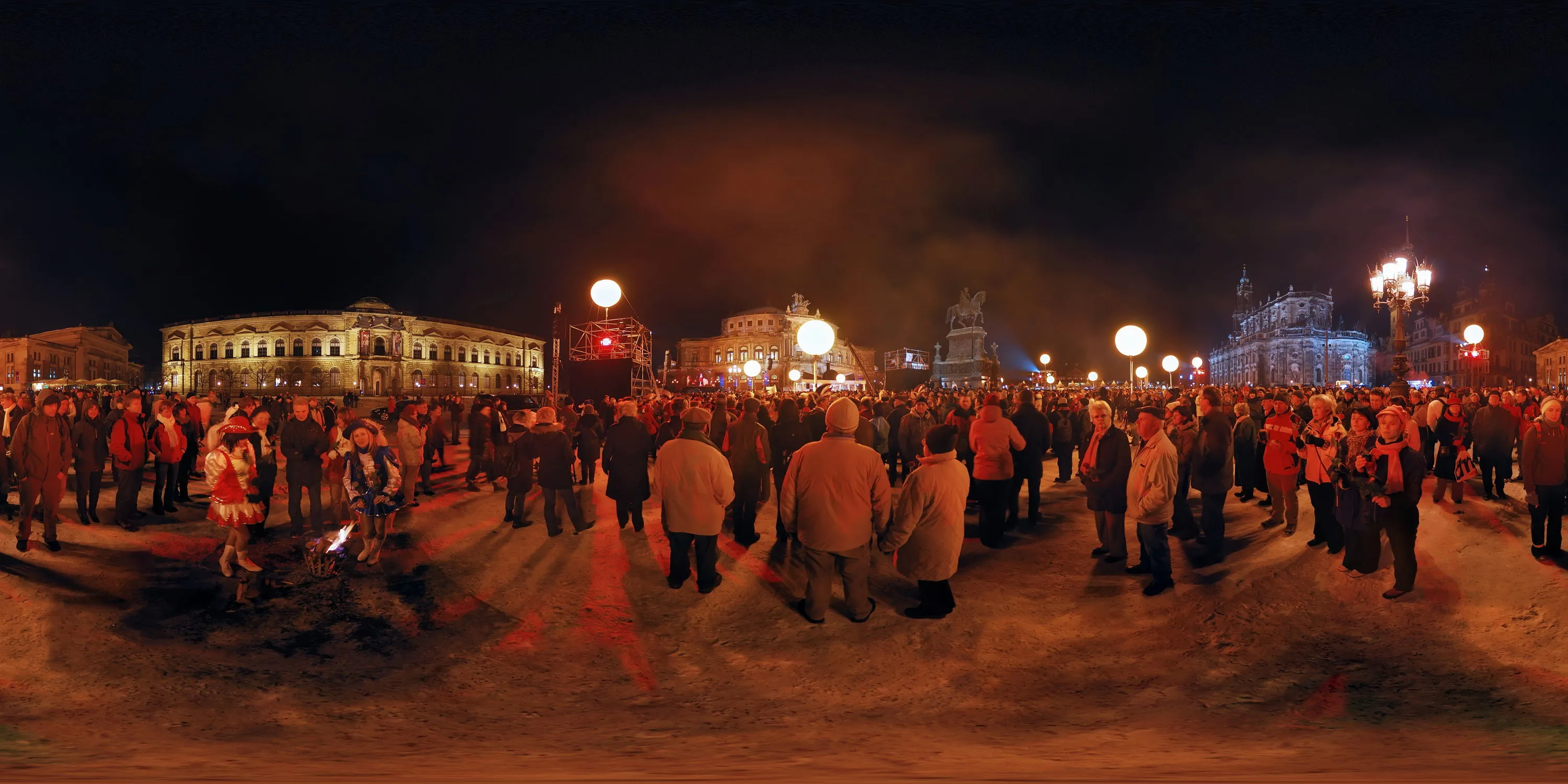 360 Grad Panorama Ansicht: Dresdner SemperOpernball 2009 in Winter 2008/2009