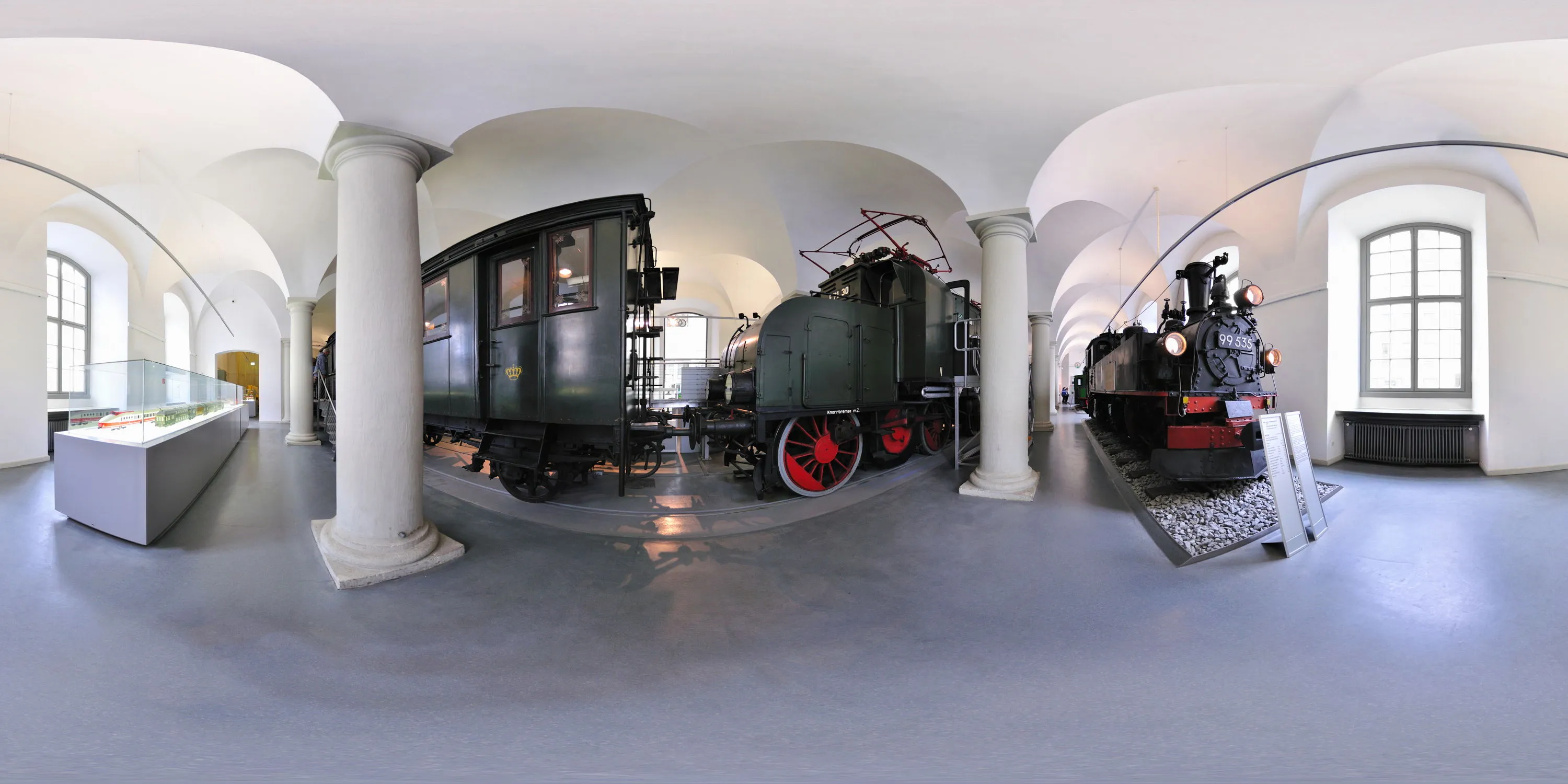 360 Grad Panorama Ansicht: Eisenbahn 1 in Verkehrsmuseum Dresden