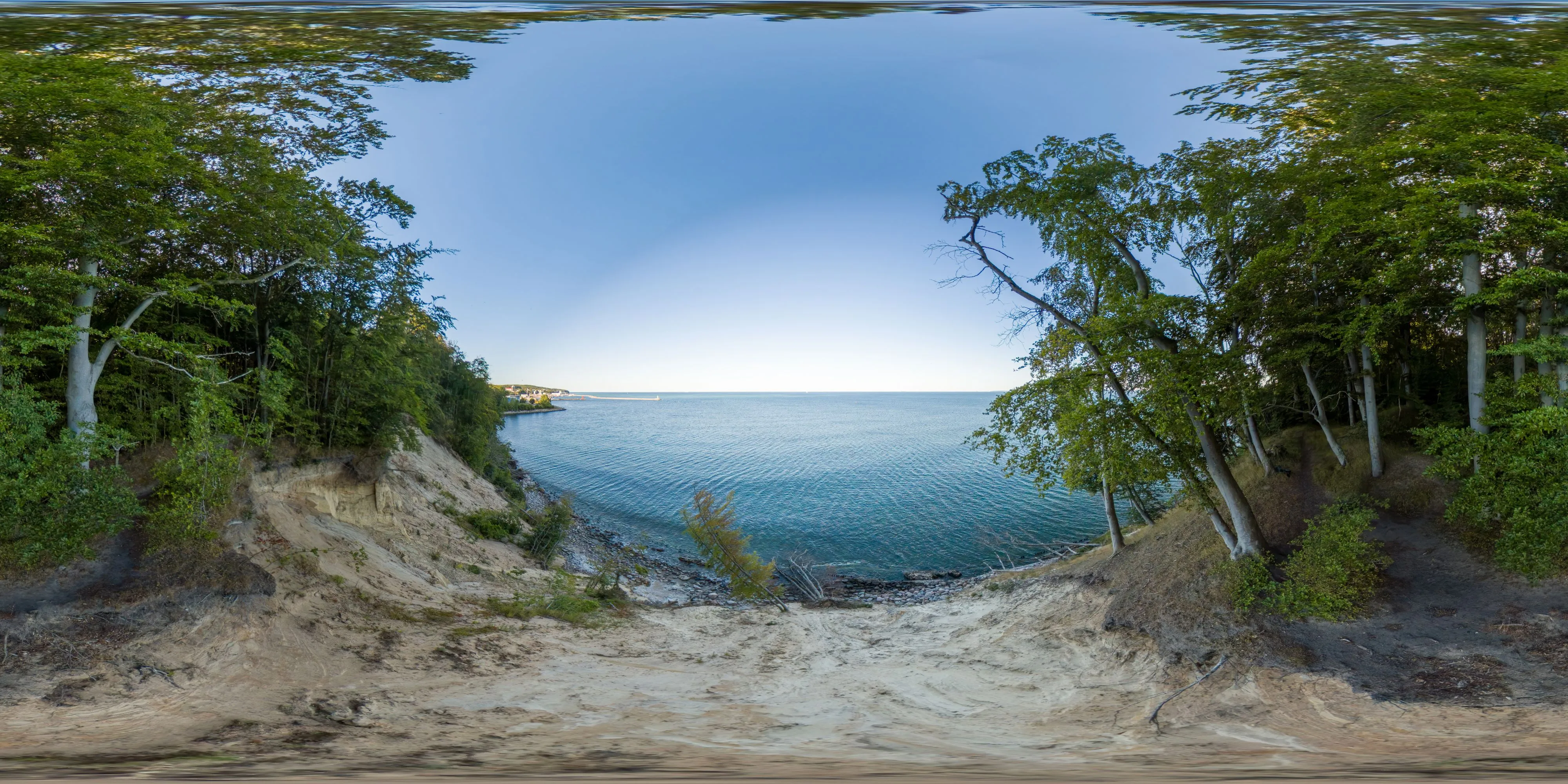 360° Panorama Ansicht: Dwasieden - Aussicht auf Sassnitz