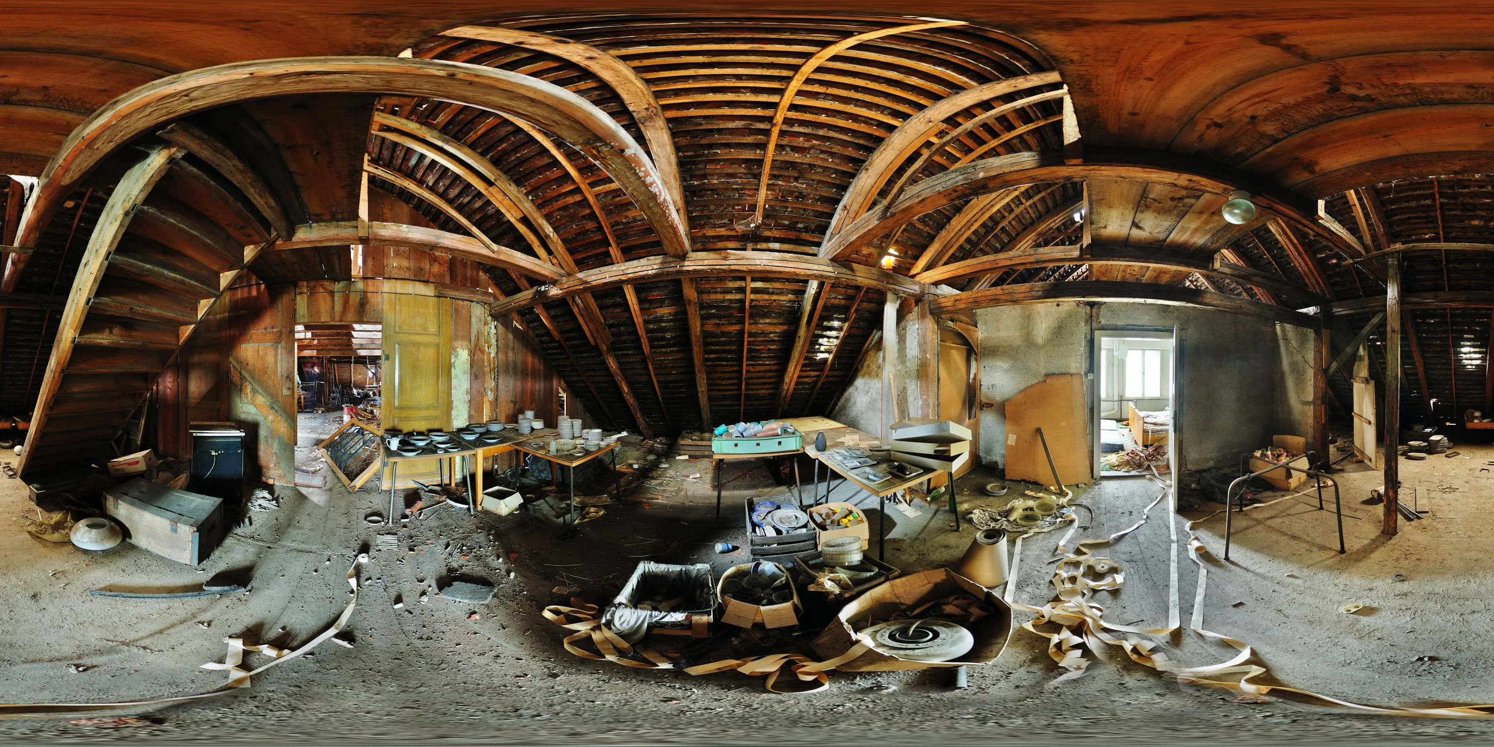 360 Grad Panorama Ansicht: Kretscham - Dachboden in Ebersbach