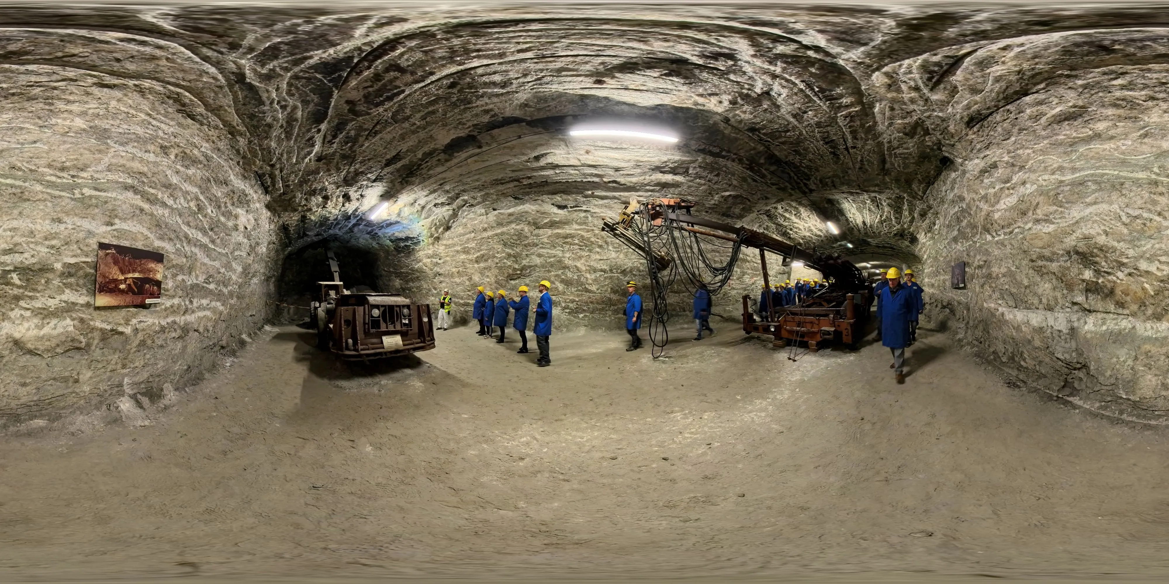 360 Grad Panorama Ansicht: Beraubermaschine in Erlebnisbergwerk Sondershausen