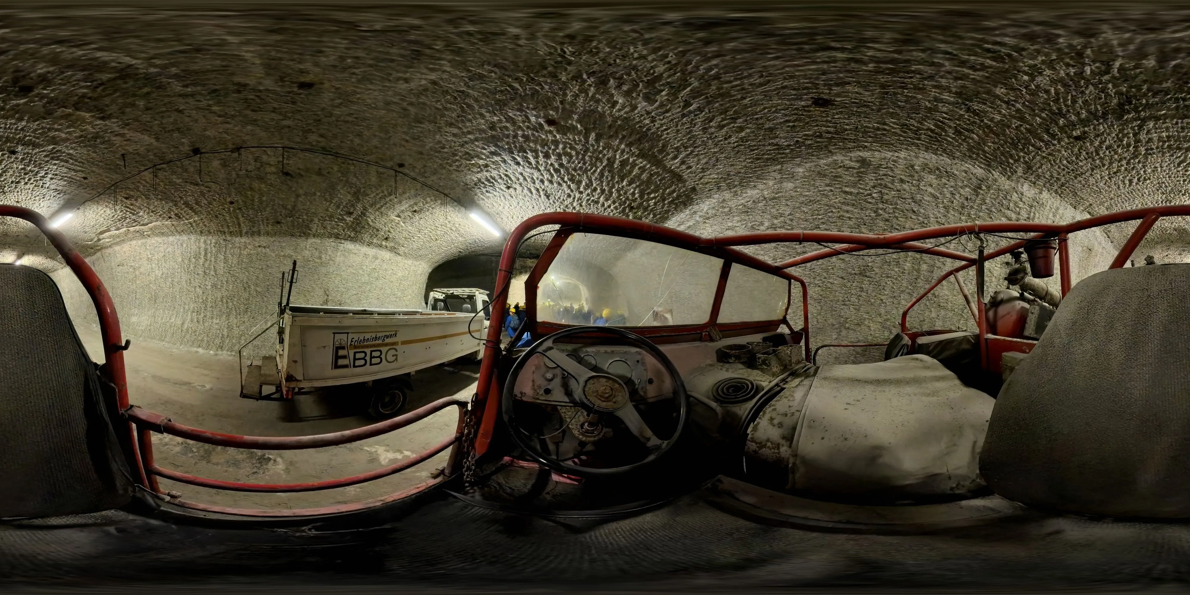 360 Grad Panorama Ansicht: Grubenwehr in Erlebnisbergwerk Sondershausen