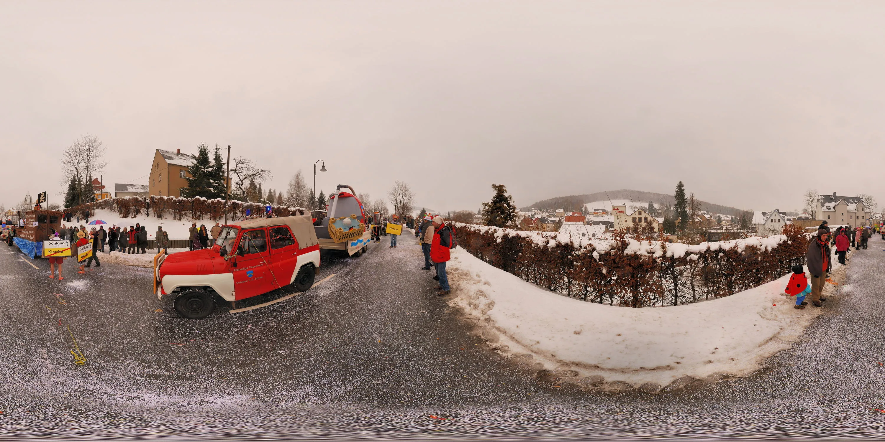 360 Grad Panorama Ansicht: Faschingsumzug 3 in Schirgiswalde