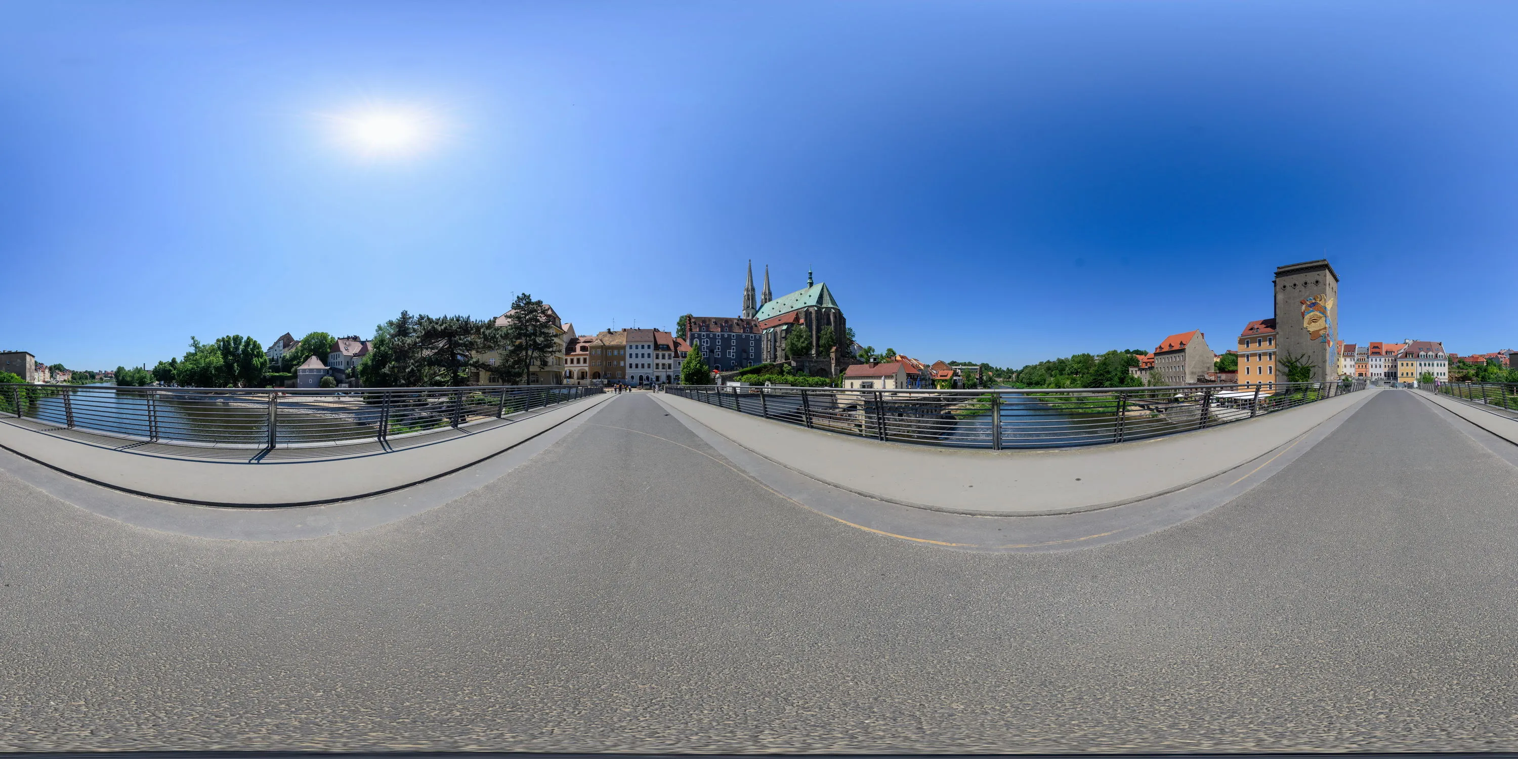 360 Grad Panorama Ansicht: Altstadtbrücke in Görlitz