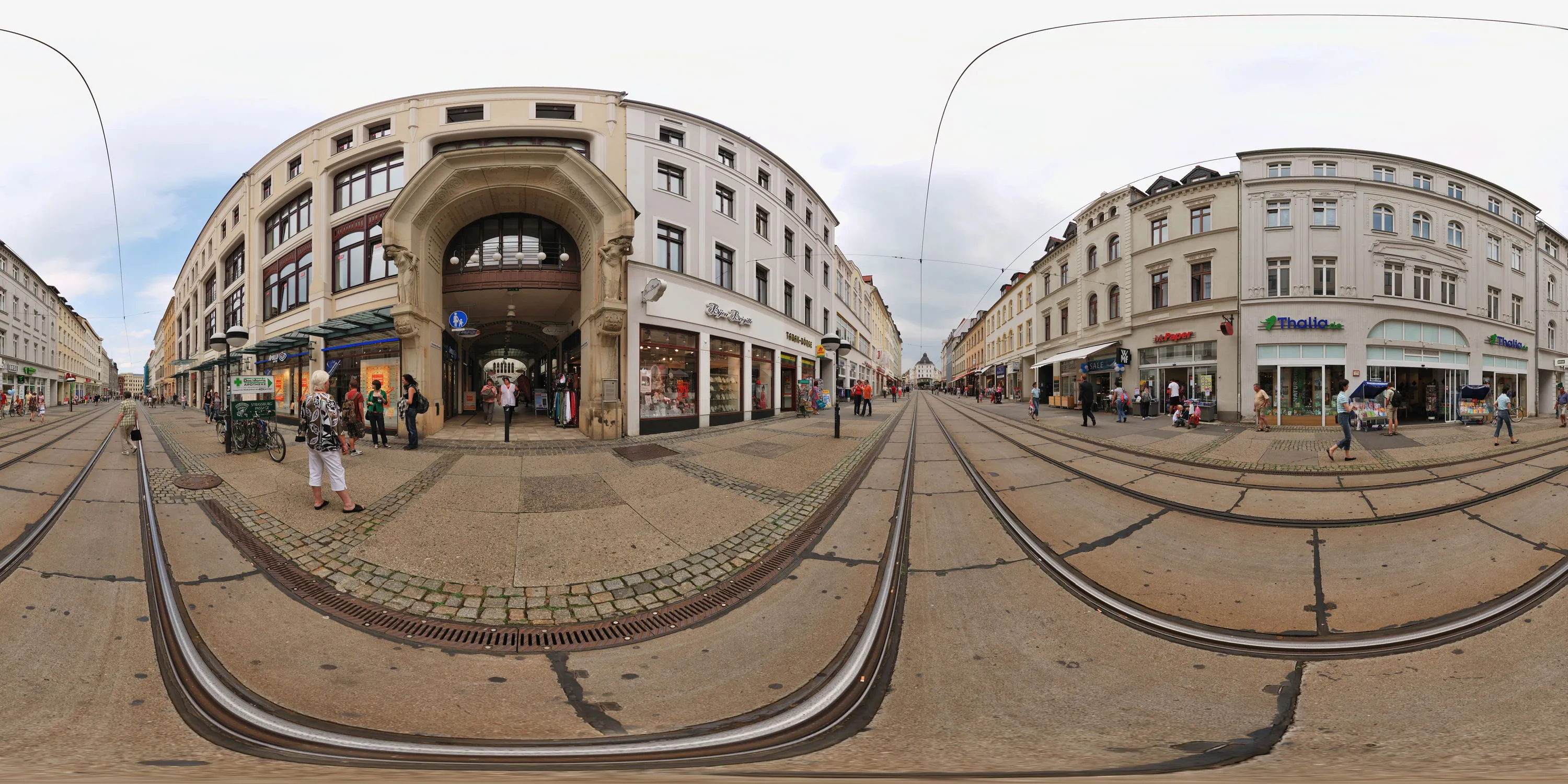 360 Grad Panorama Ansicht: Berliner Straße in Görlitz