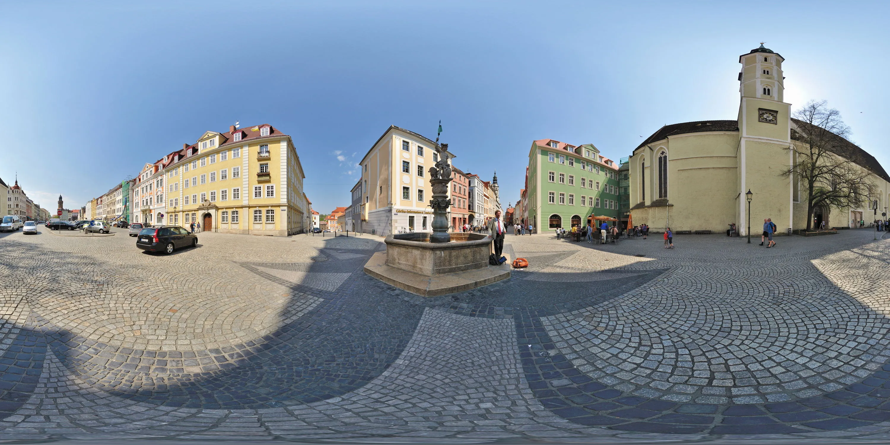 360 Grad Panorama Ansicht: Obermarkt in Görlitz