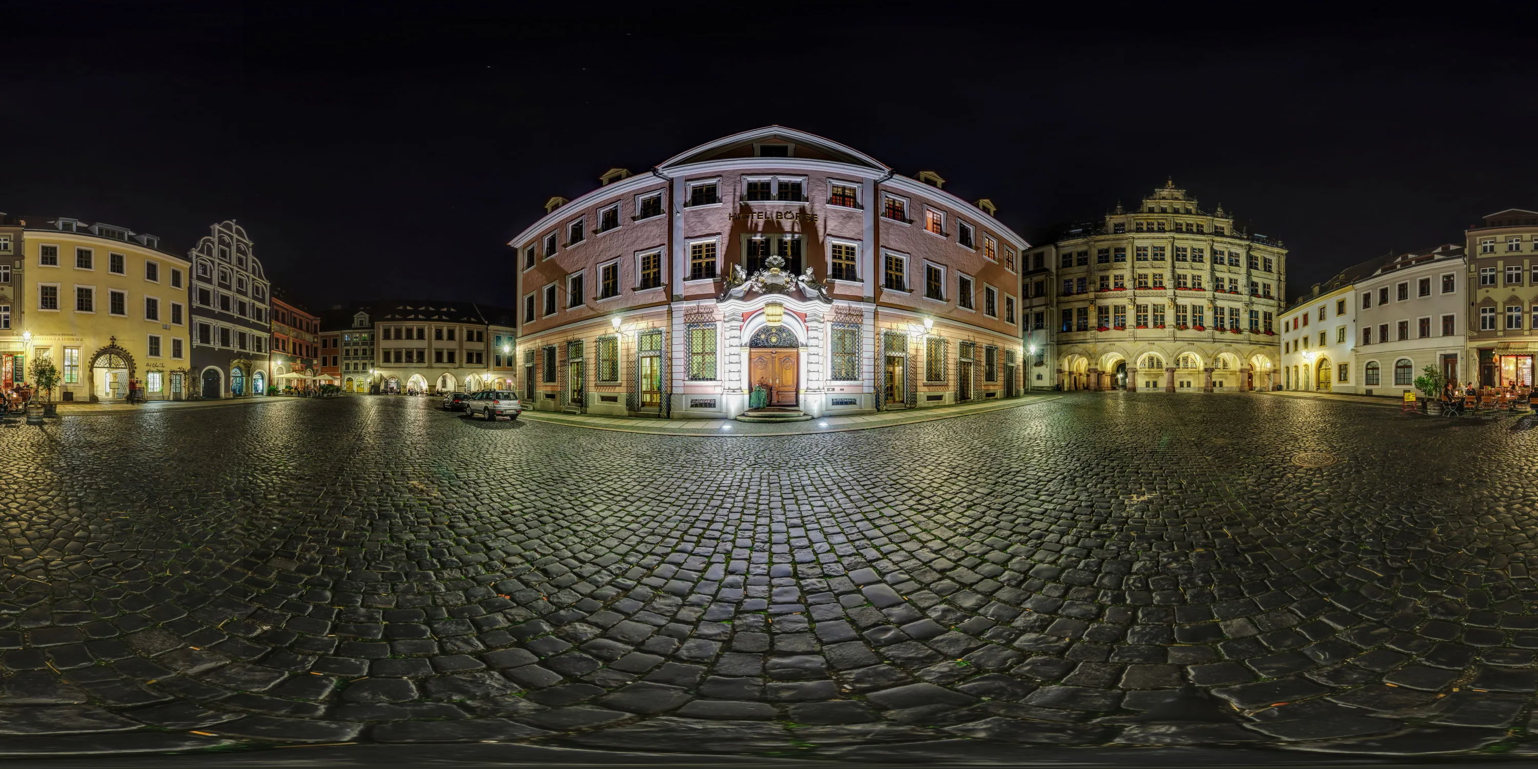 360 Grad Panorama Ansicht: Untermarkt - Hotel Börse in Görlitz