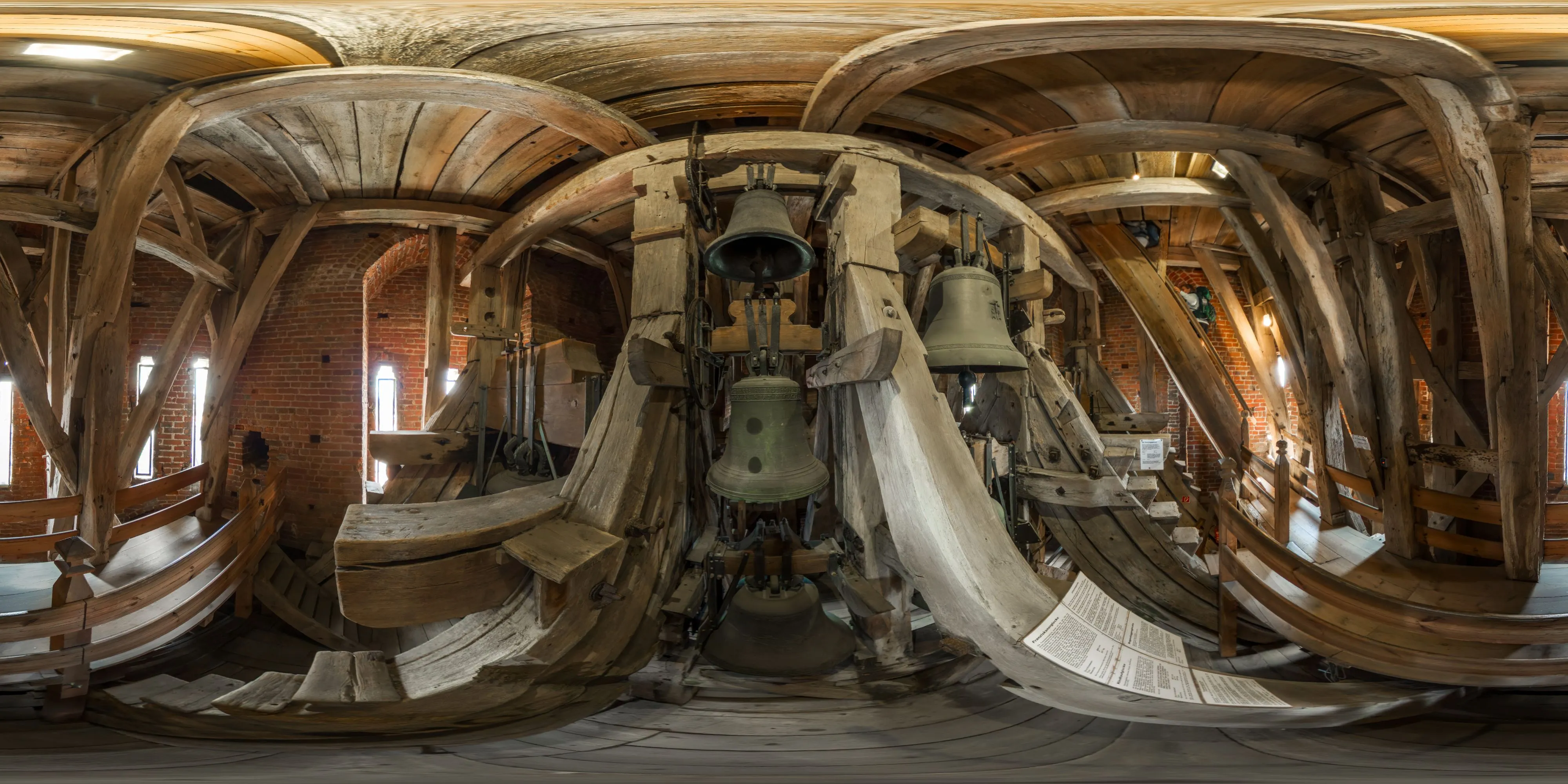 360° Panorama Ansicht: Greifswald - Dom St. Nikolai - Glockenstuhl