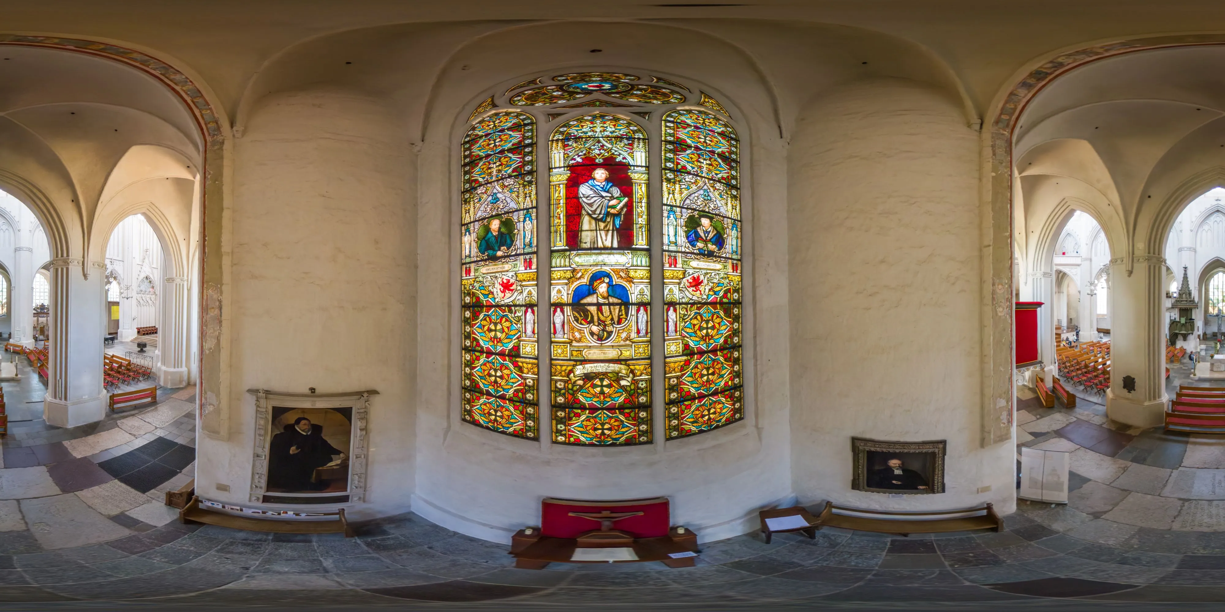 360° Panorama Ansicht: Greifswald - Dom St. Nikolai - Seitenkapelle