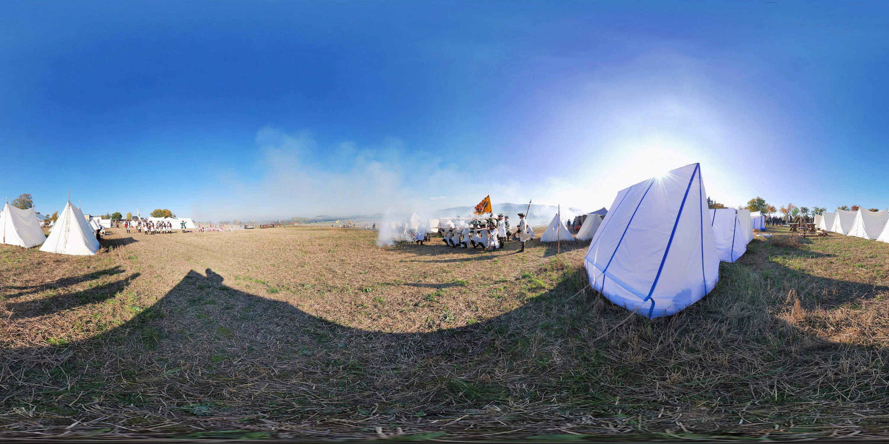 360 Grad Panorama Ansicht: Kampfgeschehen in Die Schlacht um Hochkirch
