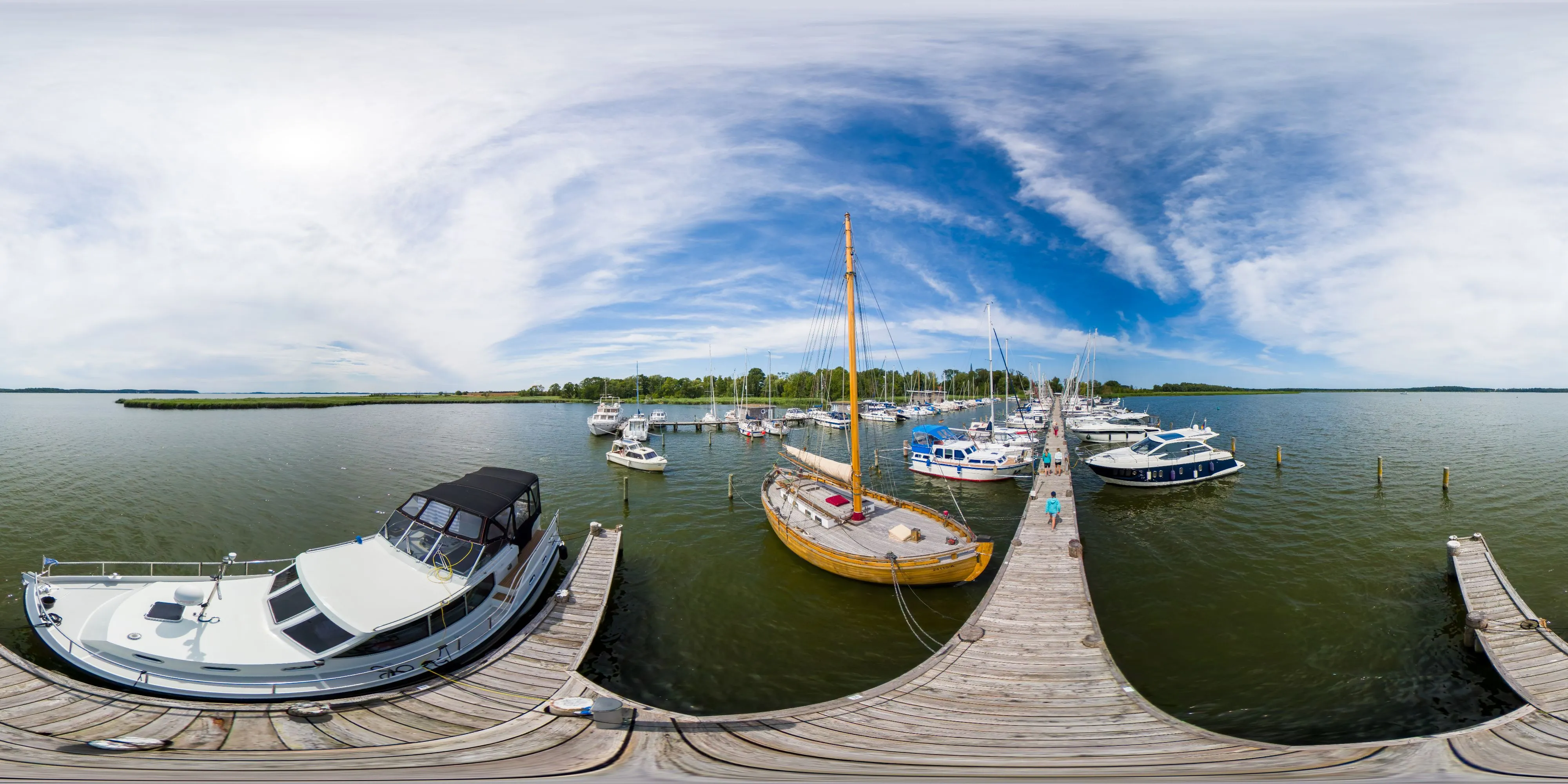 360° Panorama Ansicht: Krummin - Naturhafen Krummin