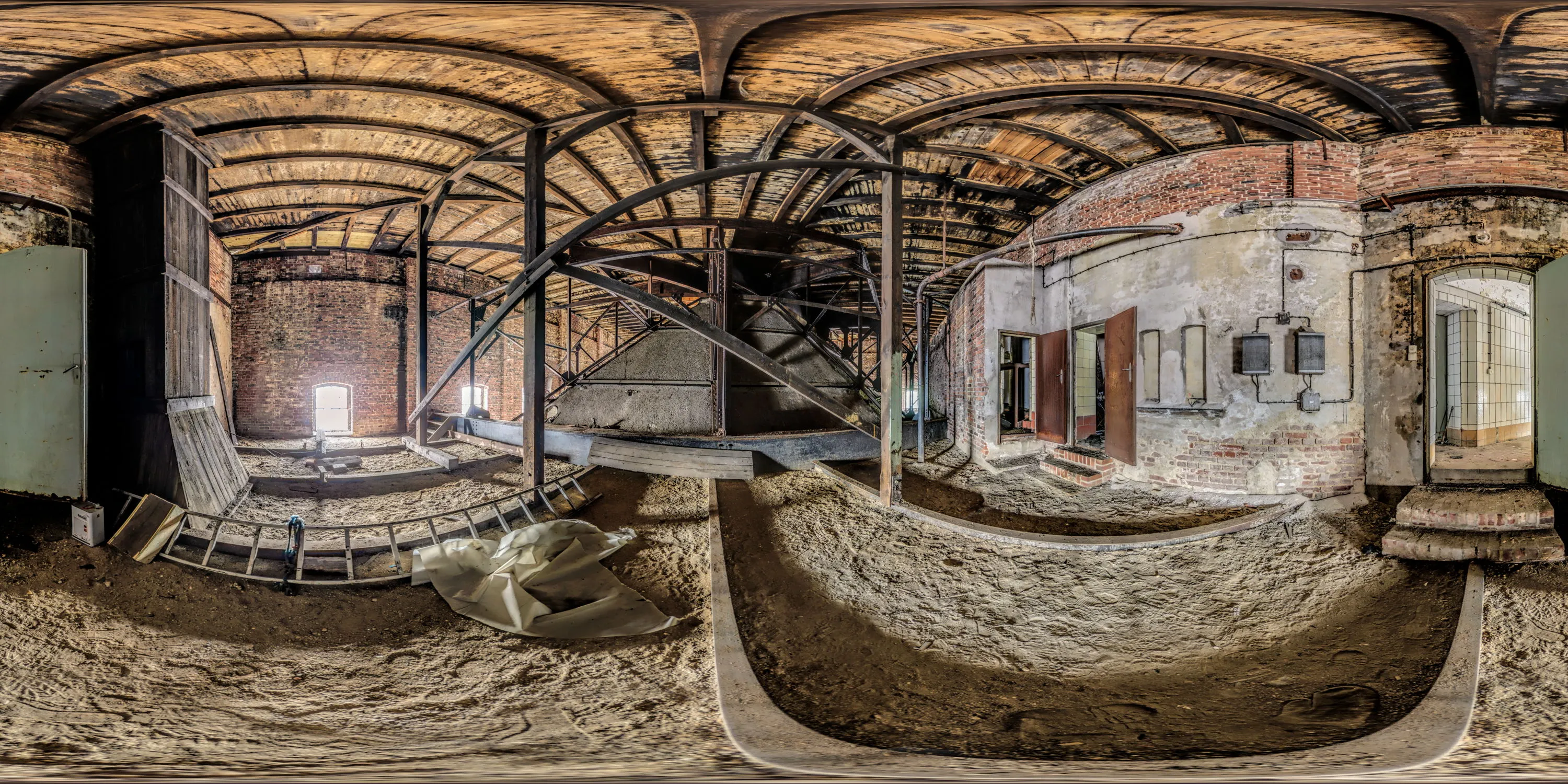 360 Grad Panorama Ansicht: VEB Bramsch Betriebsteil Backhefe - Kesselboden in Görlitz