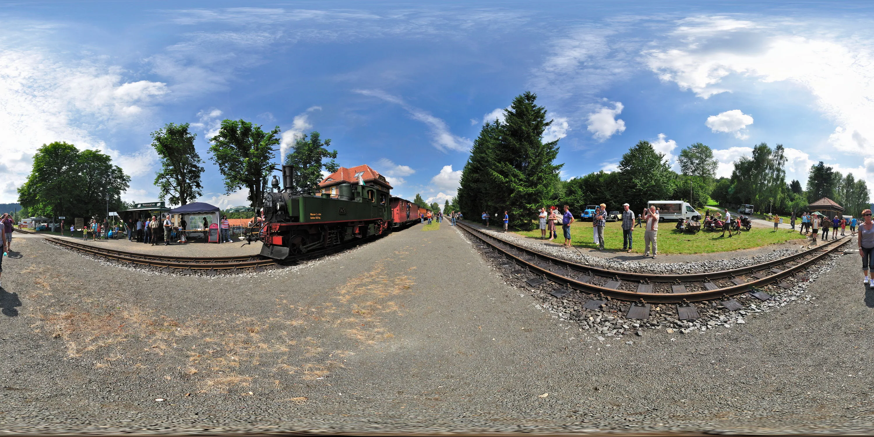 360 Grad Panorama Ansicht: Jonsdorfer Bahnhof in Historik Mobil 2011