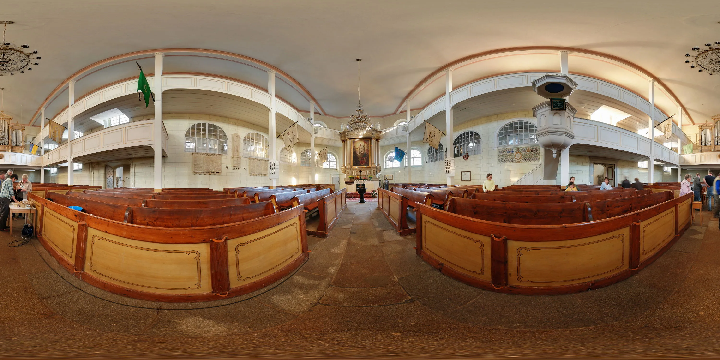360 Grad Panorama Ansicht: Ev.-Luth. Kirche zu Hochkirch in Hochkirch