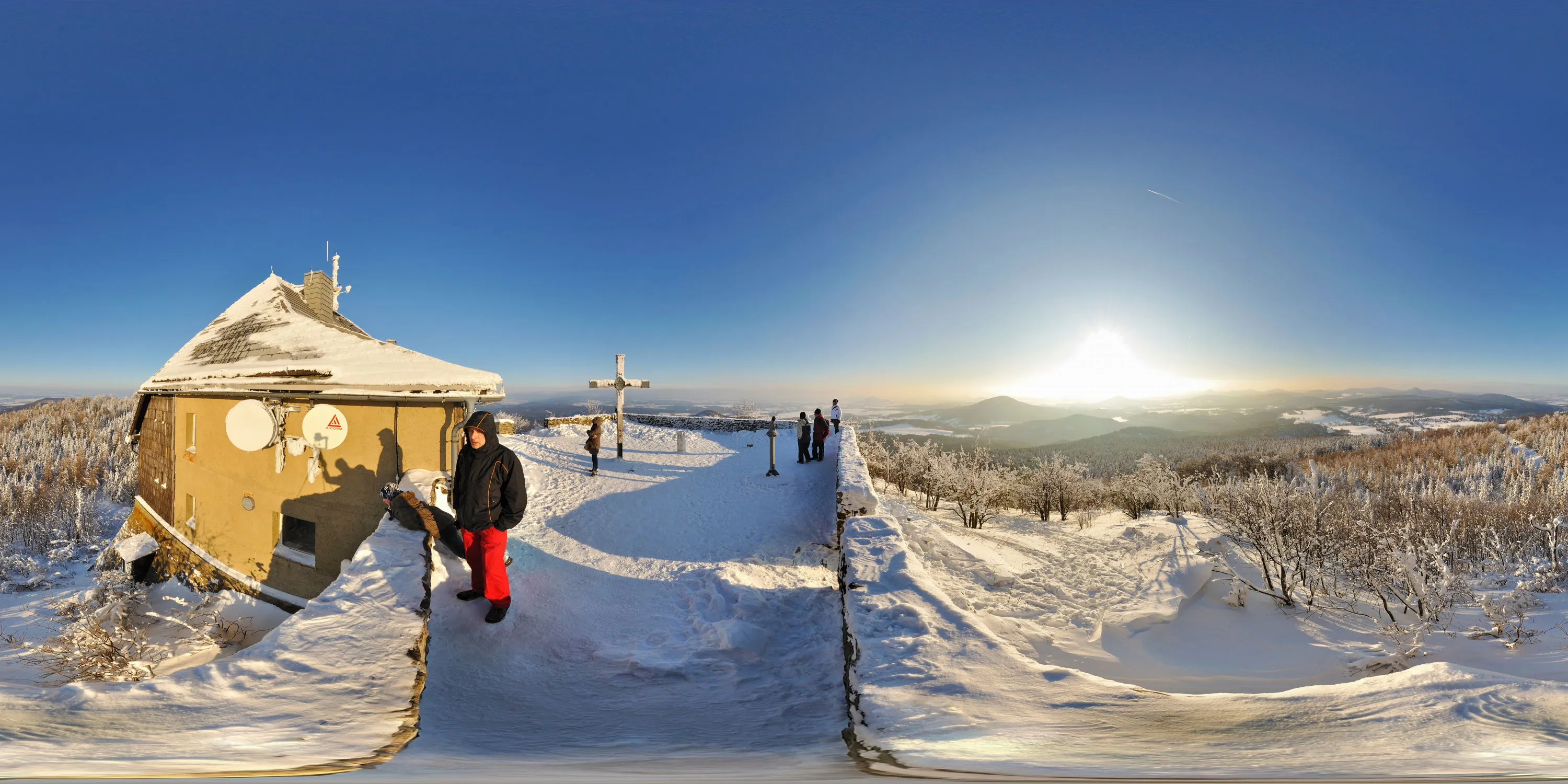 360 Grad Panorama Ansicht: Hochwaldbaude 2 in Berg Hochwald