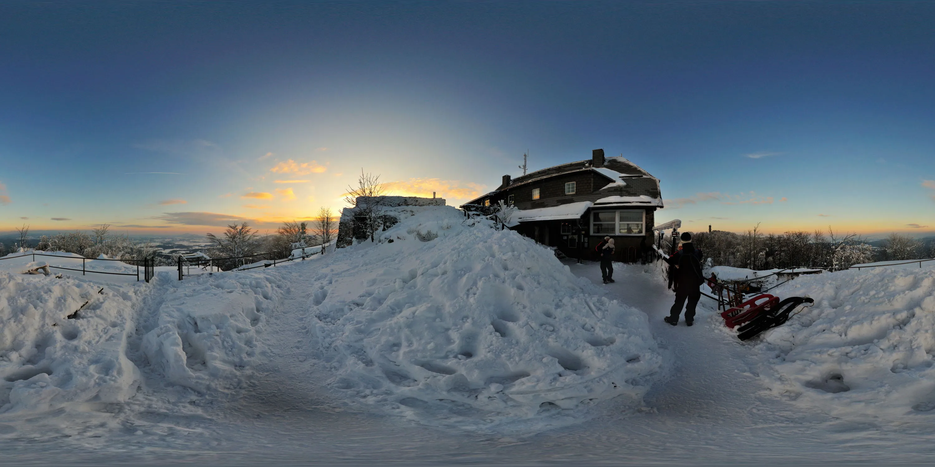 360 Grad Panorama Ansicht: Hochwaldbaude 4 in Berg Hochwald