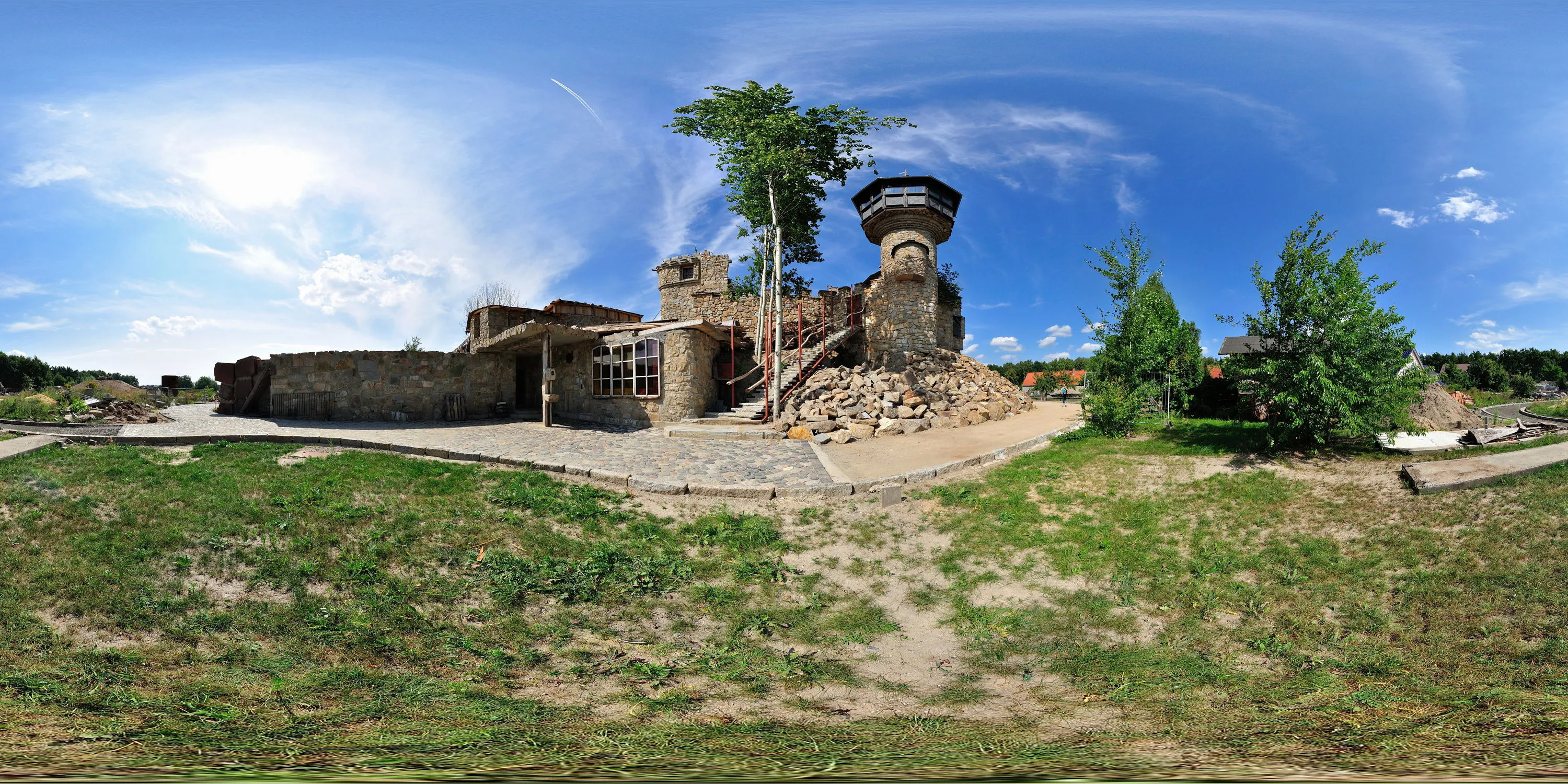 360 Grad Panorama Ansicht: Westseite in Jakubzburg in Mortka