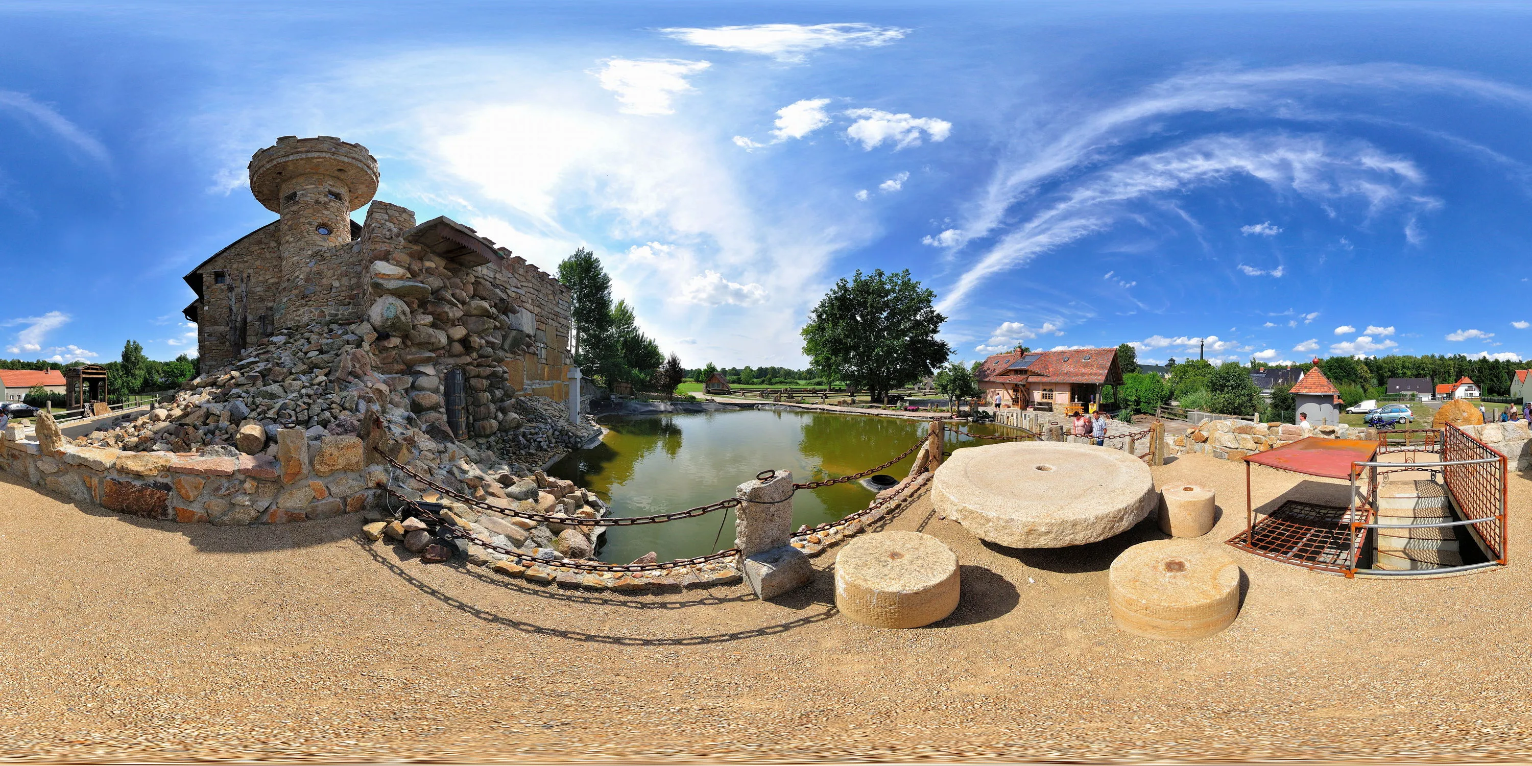 360 Grad Panorama Ansicht: Burgteich in Jakubzburg in Mortka