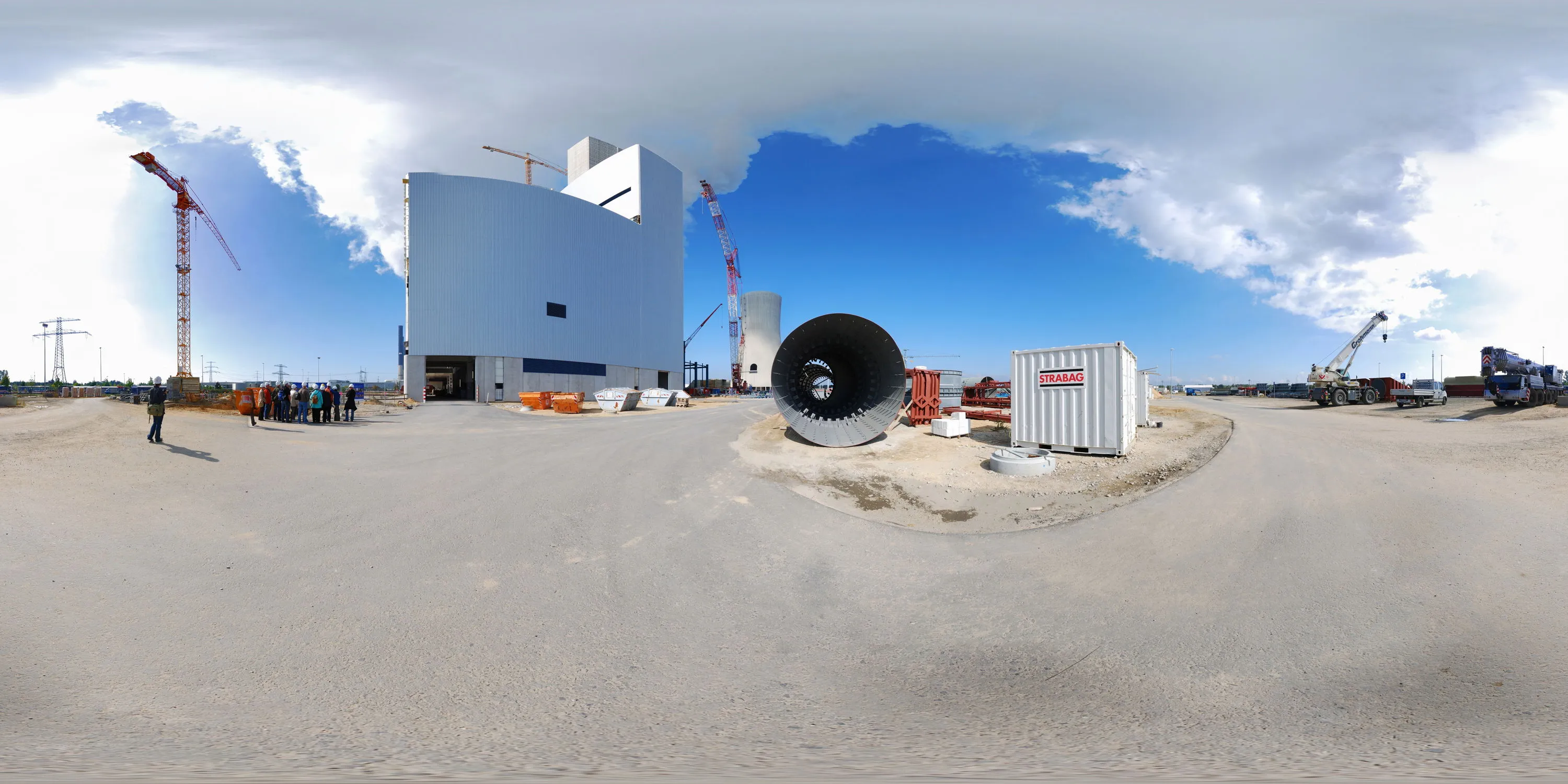 360 Grad Panorama Ansicht: Baustelle Block R in Kraftwerk Boxberg