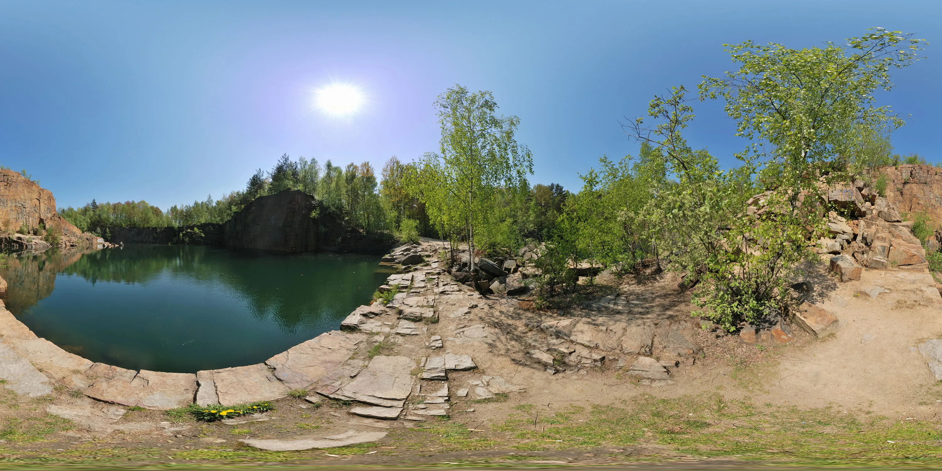 360 Grad Panorama Ansicht: Firstenbruch in Königshainer Berge