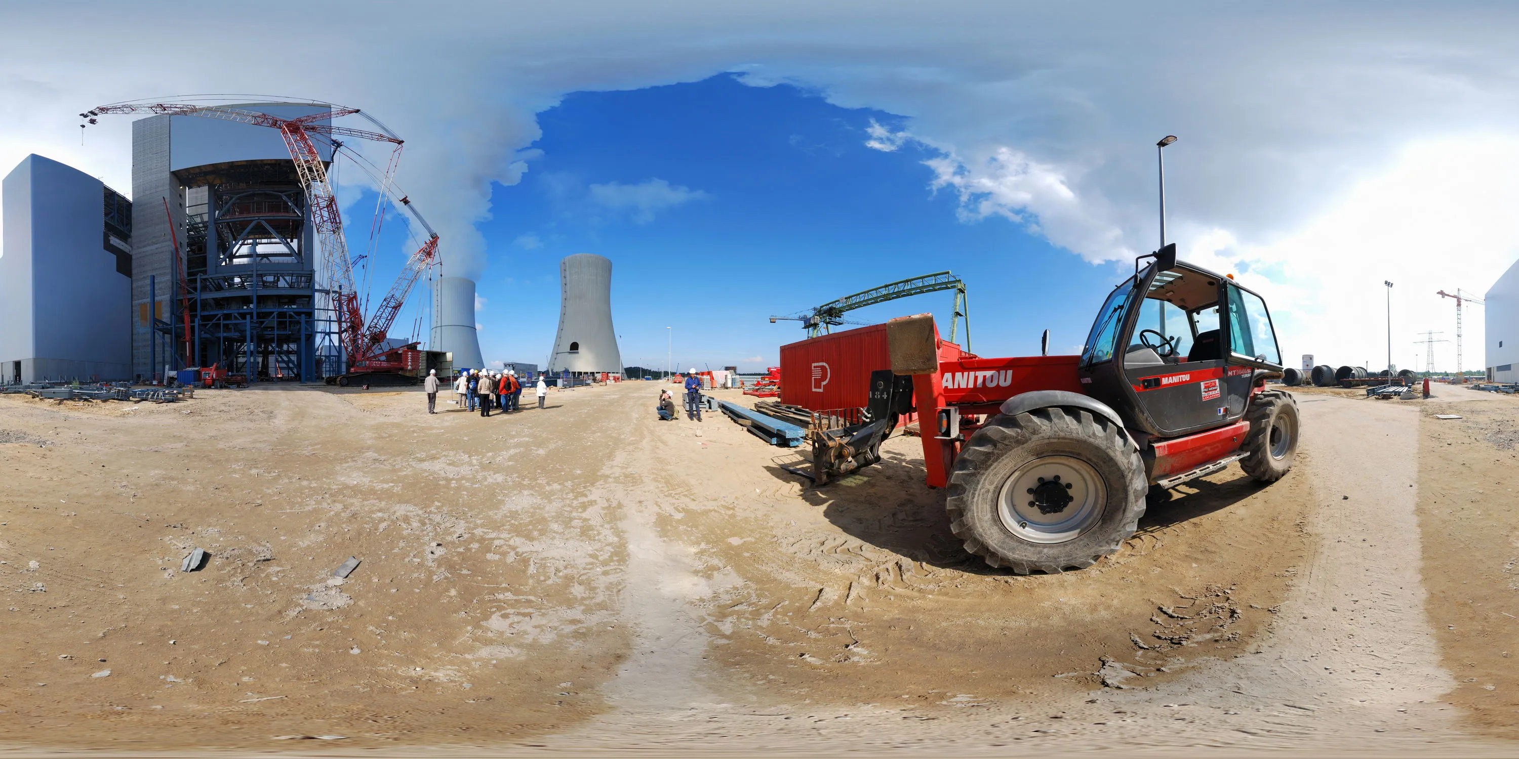 360 Grad Panorama Ansicht: Baustelle Block R in Kraftwerk Boxberg