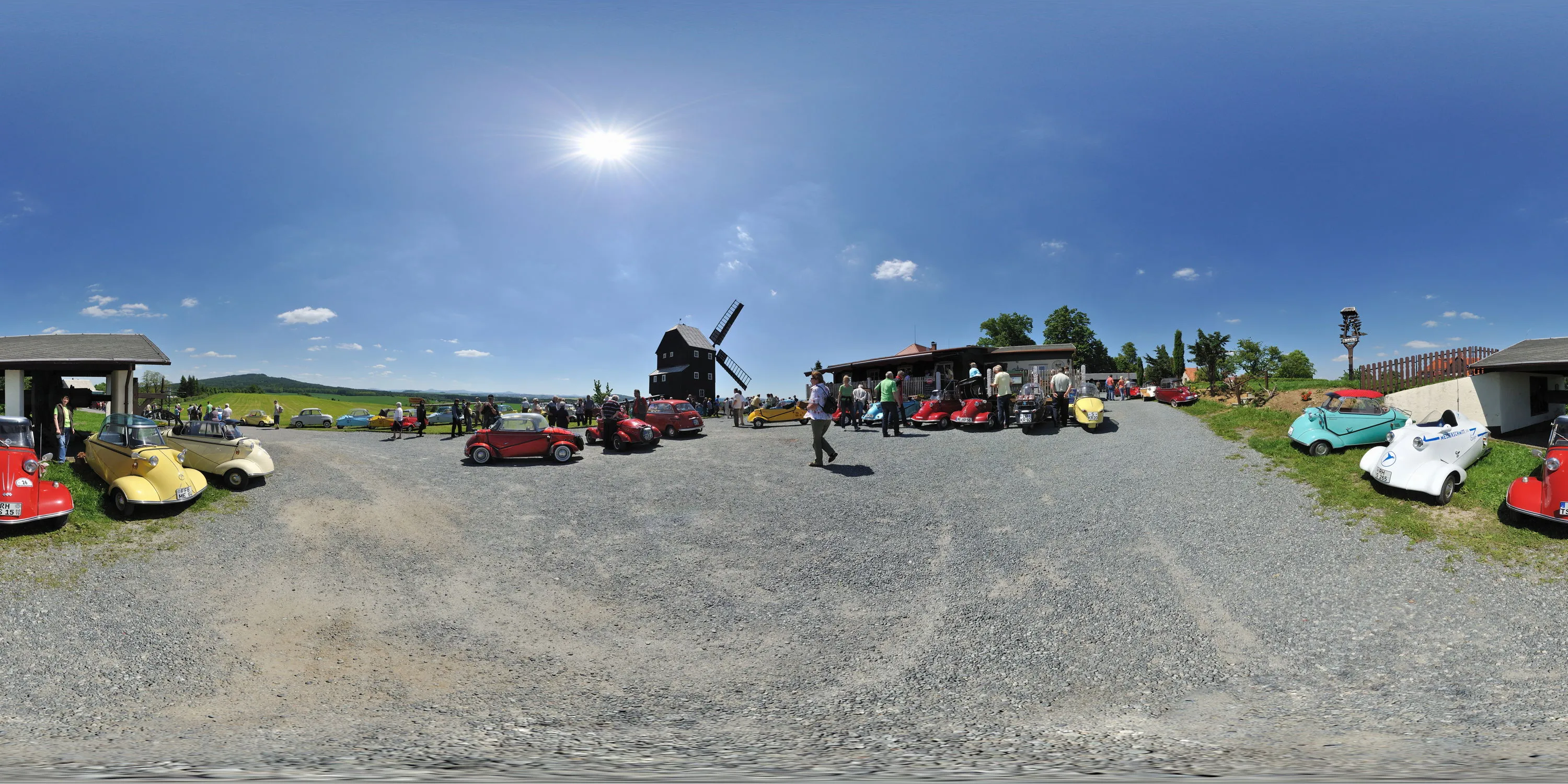 360 Grad Panorama Ansicht: Messerschmitt Kabinenroller Treffen 2 in Kottmarsdorf